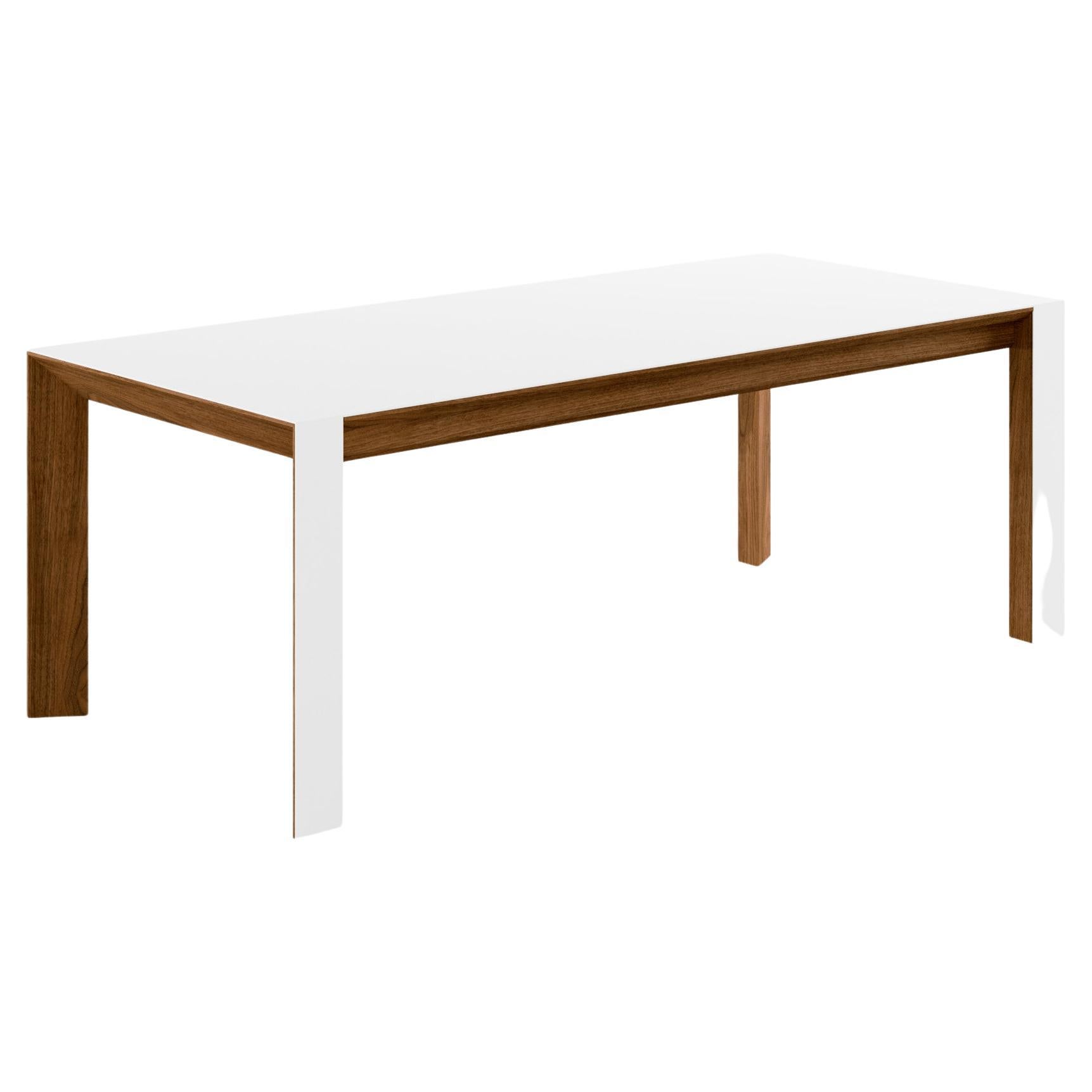 Gm7700 Table with Corian White on Table and Legs - Design by Nissen & Gehl MDD For Sale
