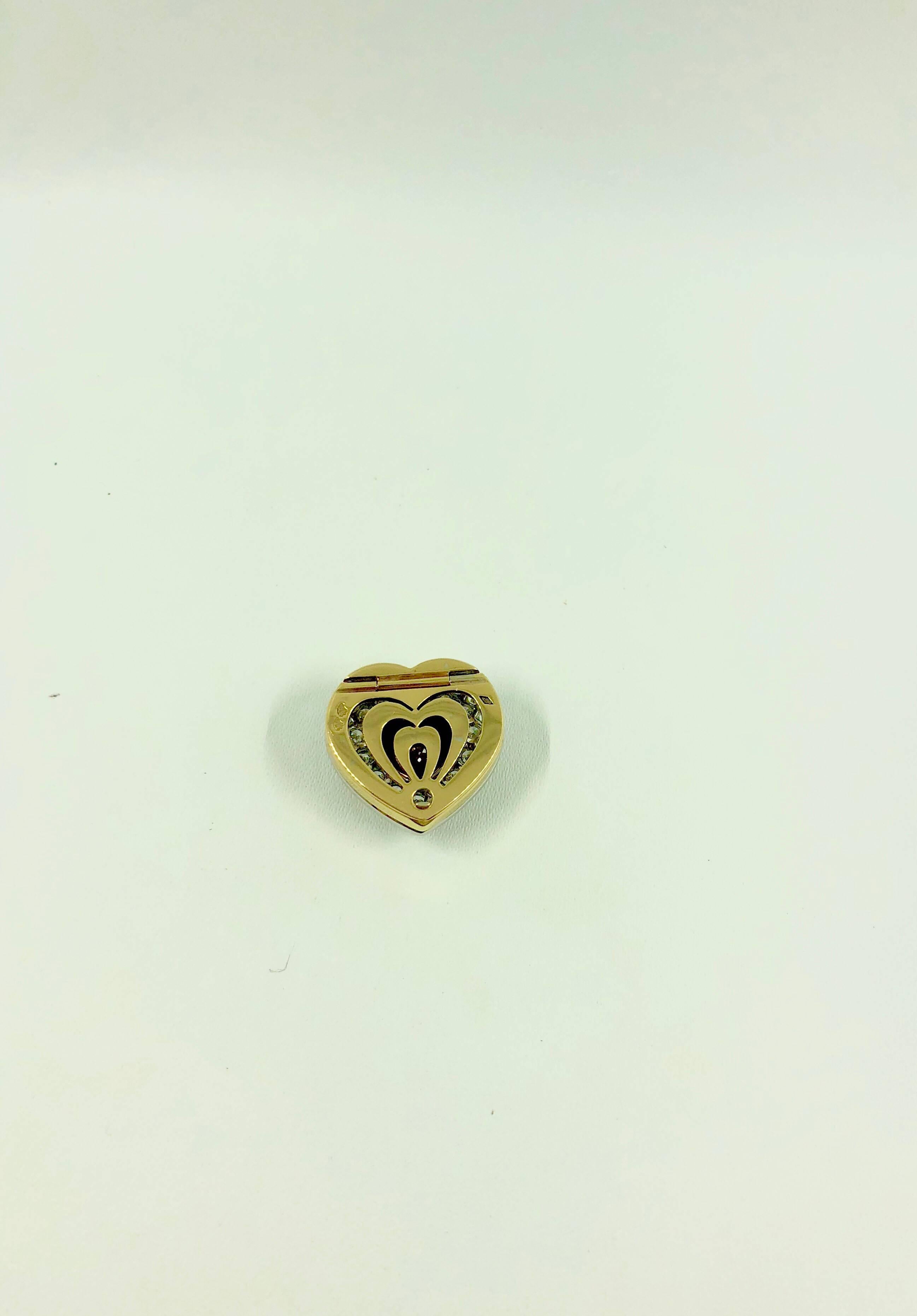 G.Minner Burma Ruby Diamonds Gold Heart Pendant For Sale 3
