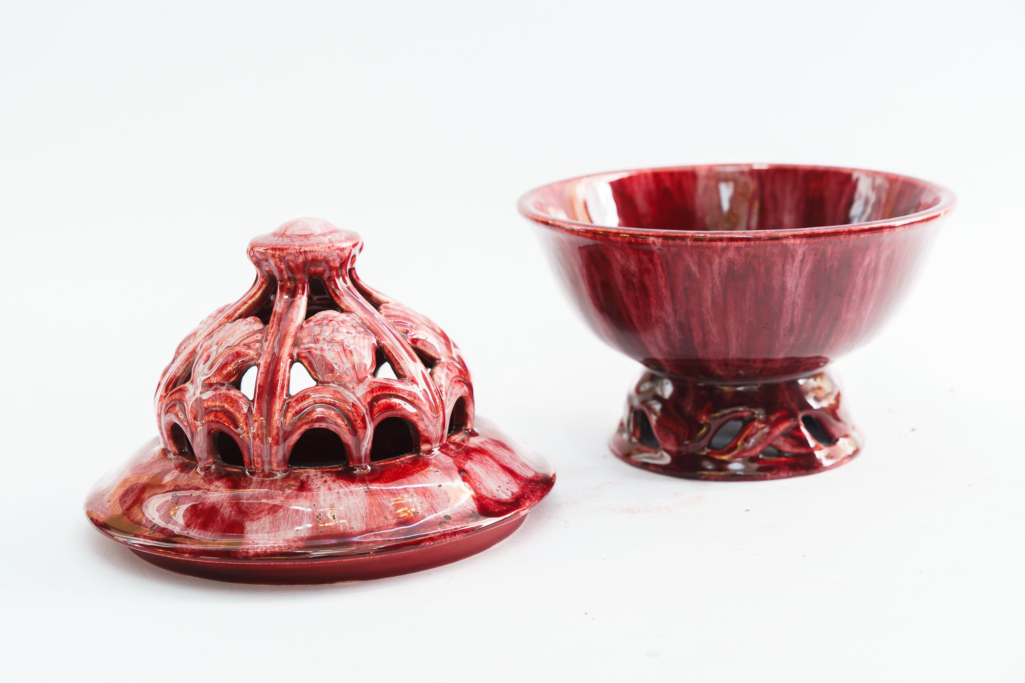 Gmundner Keramik Schale mit Deckel wien um 1950
schale gmundner cermic wien 
Ursprünglicher Zustand