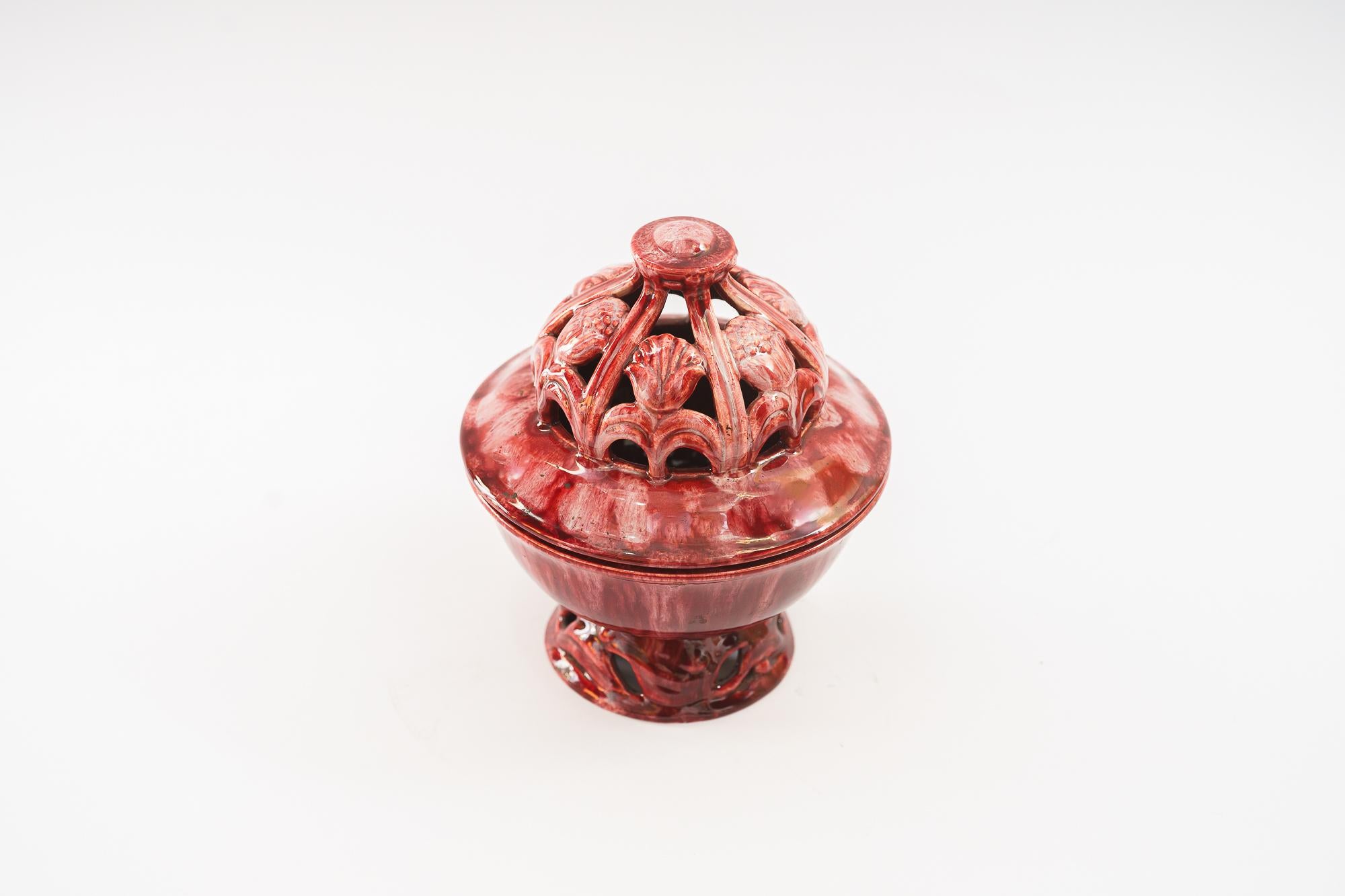 Gmundner bol en céramique avec couvercle vienne vers les années 1950 en vente 2
