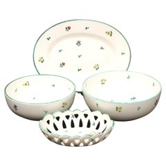 GMUNDNER  KERAMIK Streublumen (fleurs éparses) Pieces de service - Lot de 4