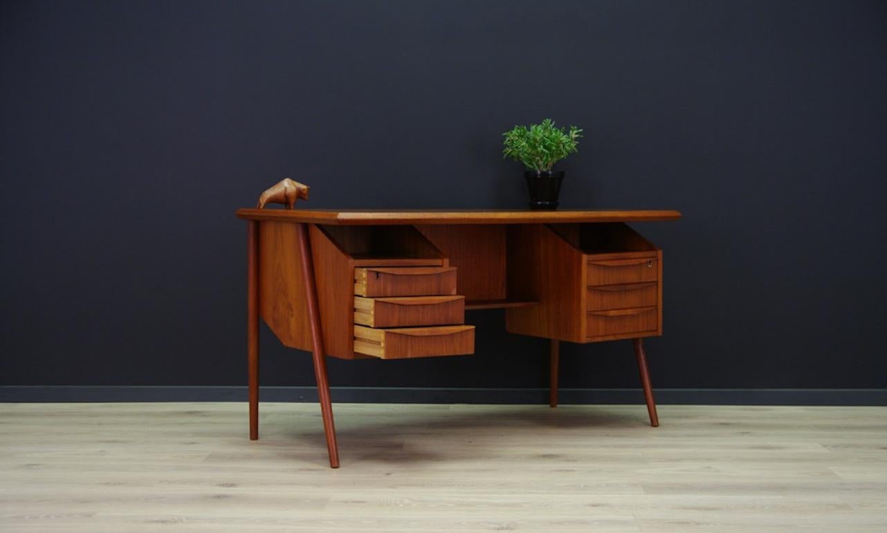 G.N. Tibergaard Writing Desk Classic Teak In Good Condition In Szczecin, Zachodniopomorskie