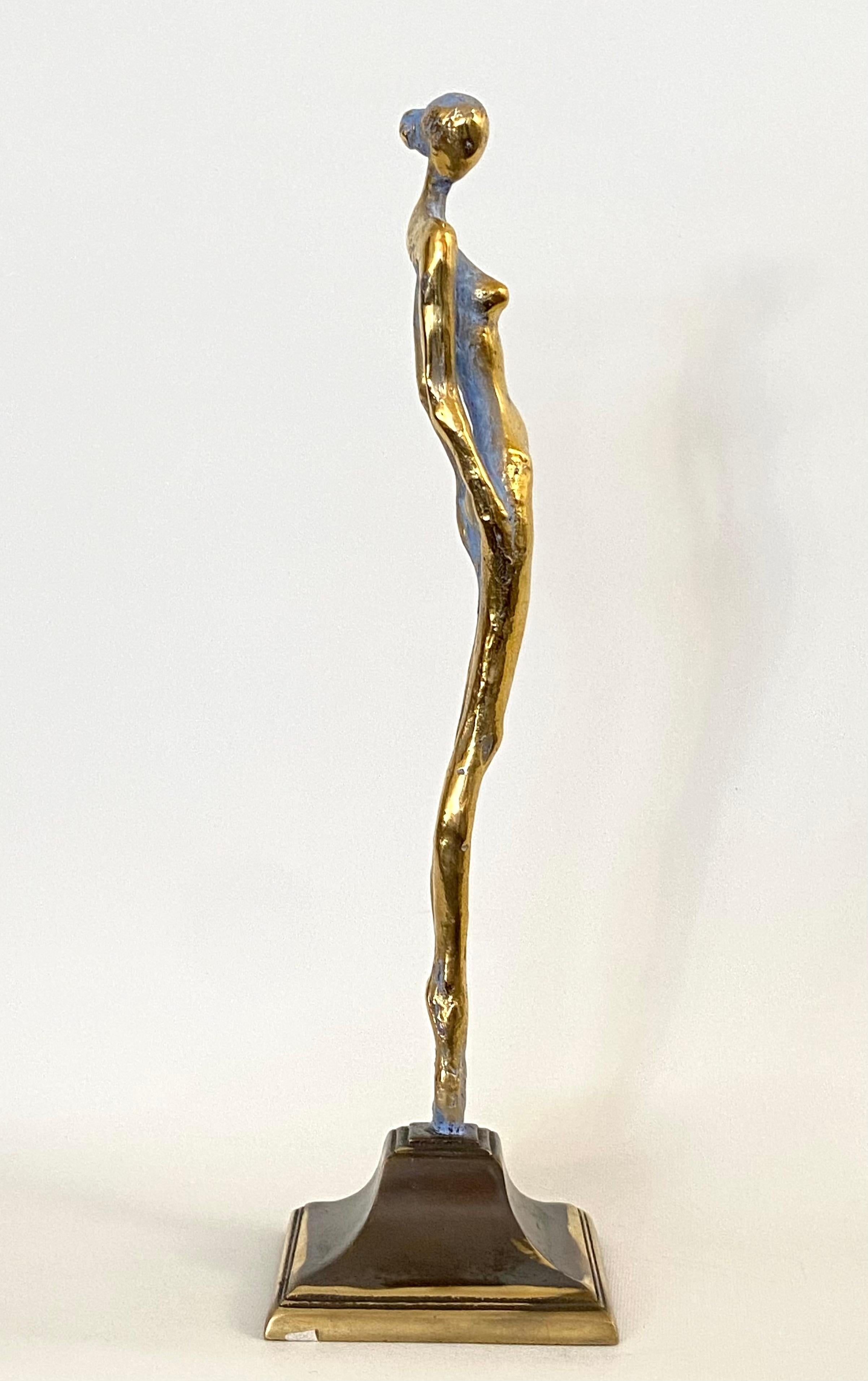 Ballerina-Bronze sculpture of a figurativ standing ballerina contemporary art - Contemporary Sculpture by Günay Aliev