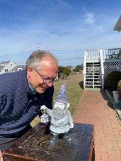 Gnome Garden Lantern Sculpture "Night Time Watchman"