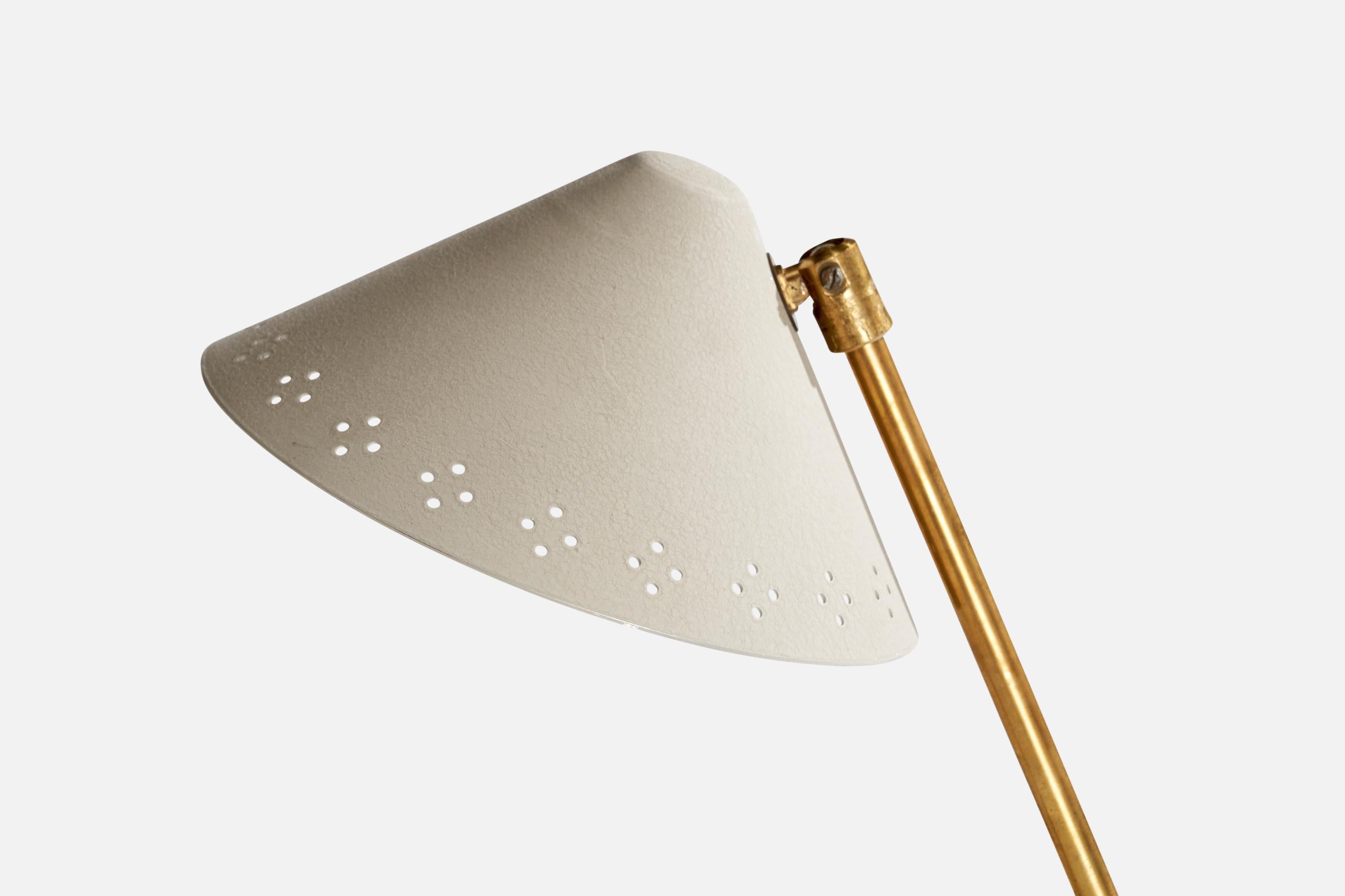 Métal Gnosjö Konstsmide, lampe de table, laiton, métal, Suède, années 1950 en vente