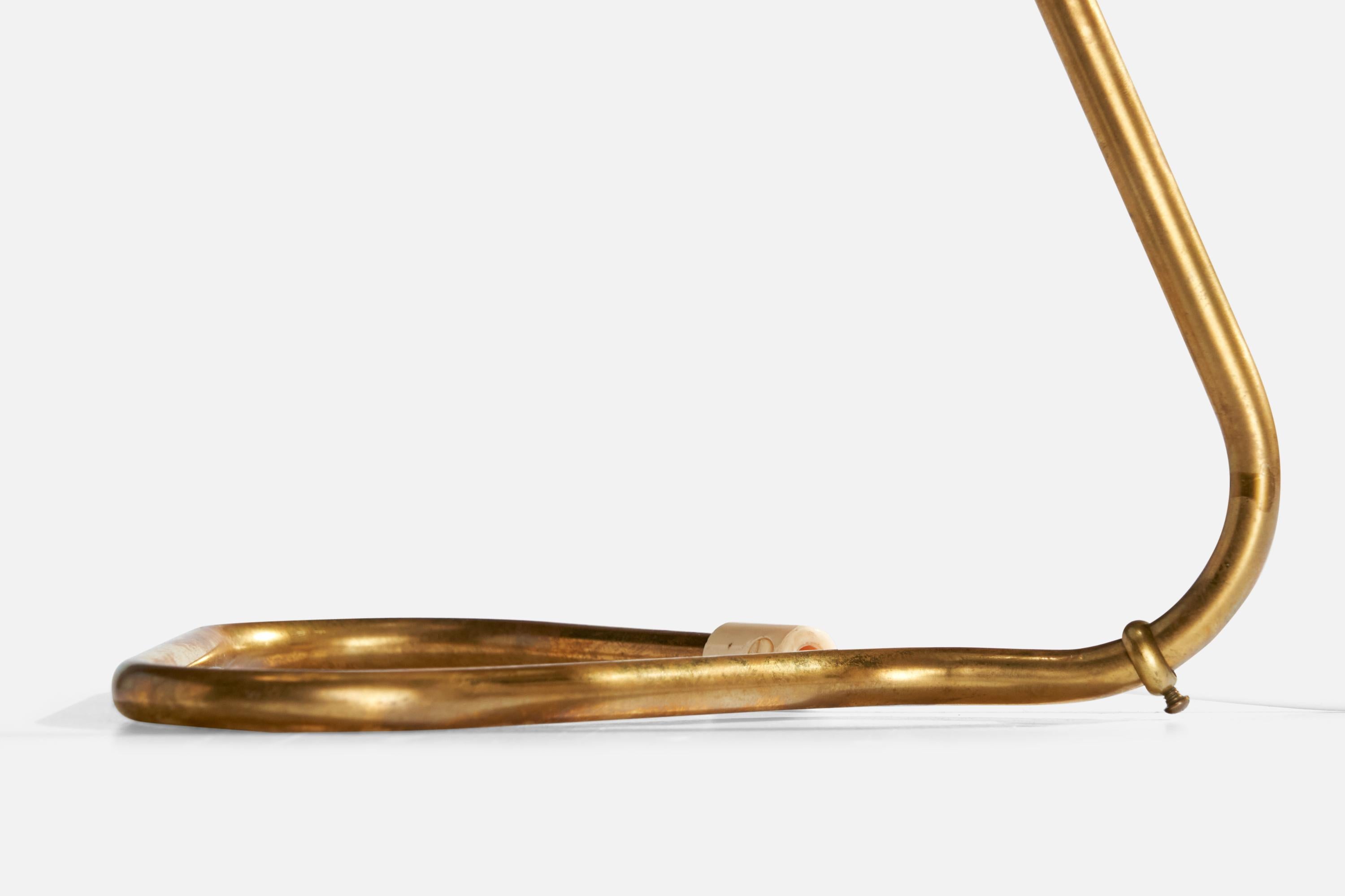 Gnosjö Konstsmide, lampe de table, laiton, métal, Suède, années 1950 en vente 3
