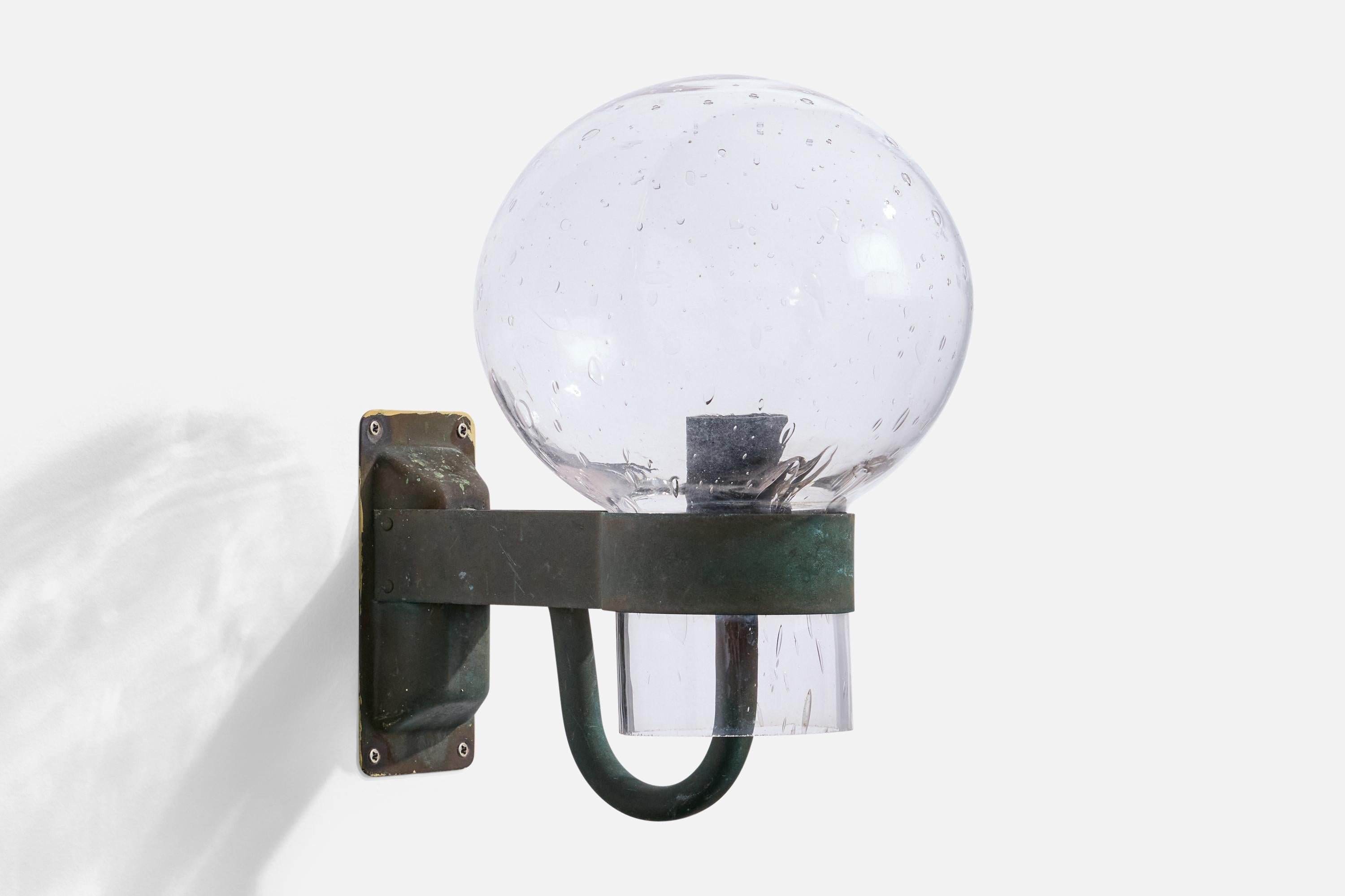 Suédois Gnosjö Konstsmide, Lights, cuivre, verre, Suède, 1970 en vente