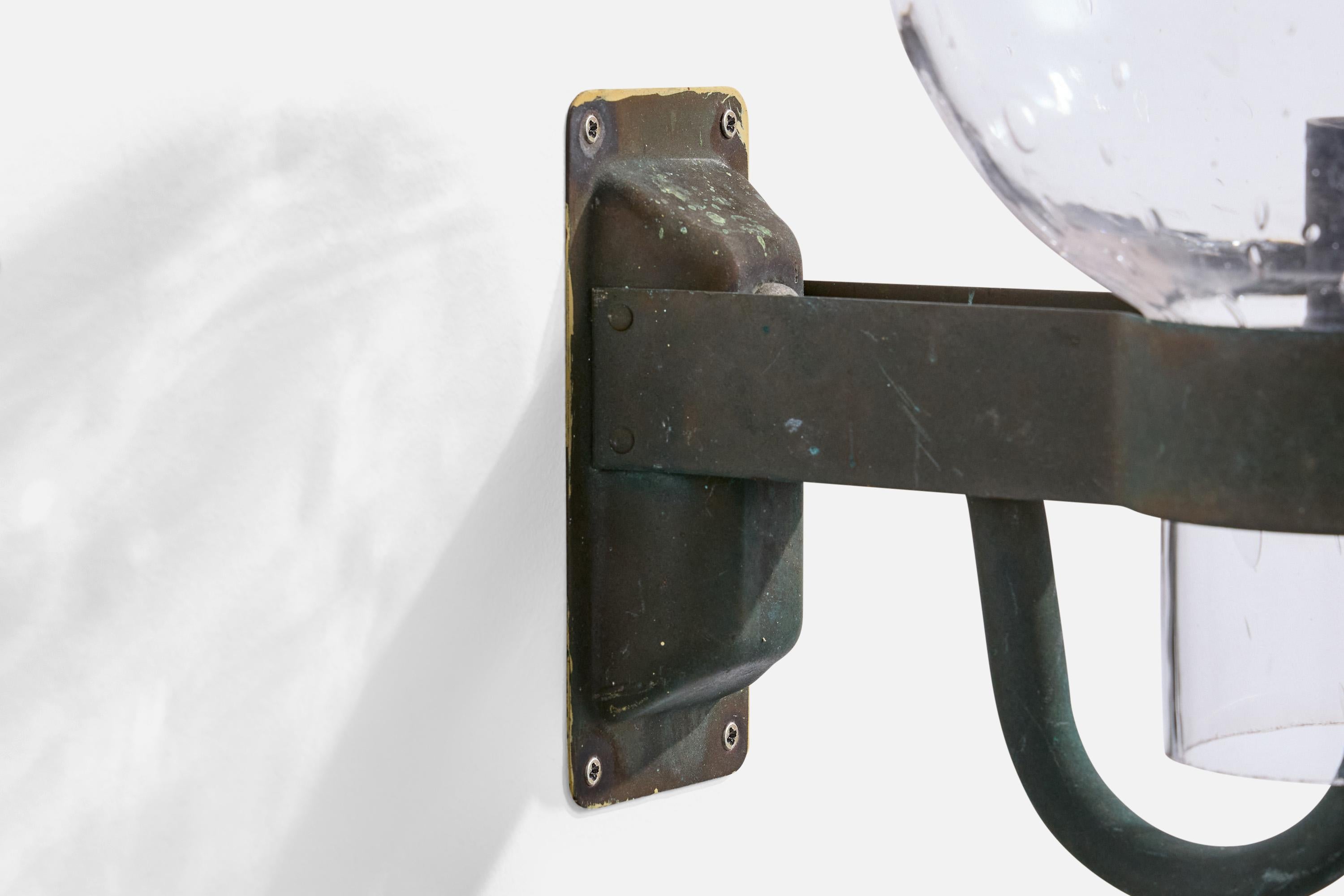 Fin du 20e siècle Gnosjö Konstsmide, Lights, cuivre, verre, Suède, 1970 en vente