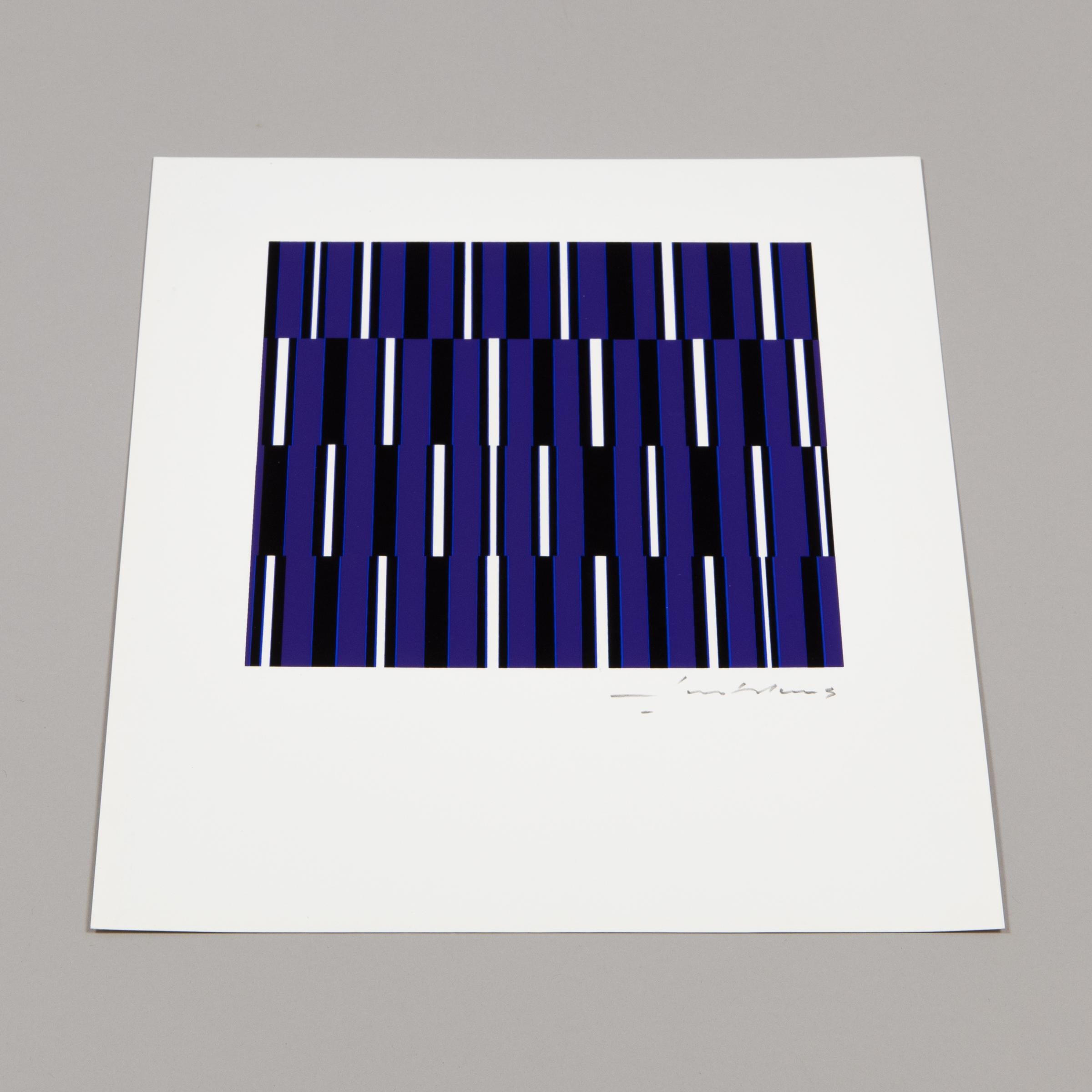 Günter Fruhtrunk, Orgelpunkt: Signed Screen Print, Op Art, Abstract Art For Sale 4