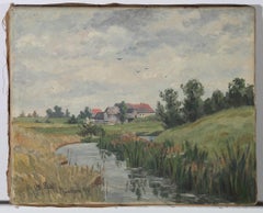 Günther Pfaff (1901-1977) - German School 1924 Oil, A Farm Near Munchen