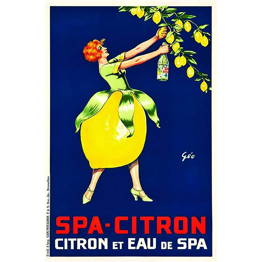 Circa 1925 Original Poster Spa Citron von Géo im Angebot 1