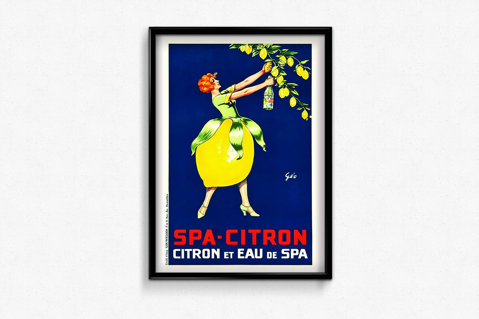 Circa 1925 Original Poster Spa Citron von Géo im Angebot 2