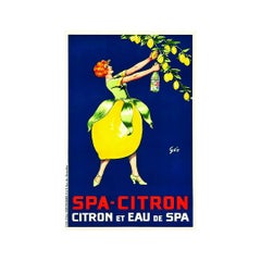 Circa 1925 Original Poster Spa Citron by Géo