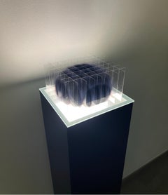« MASS » kinetic origami style folding sculpture. 
UV print on polycarbonate