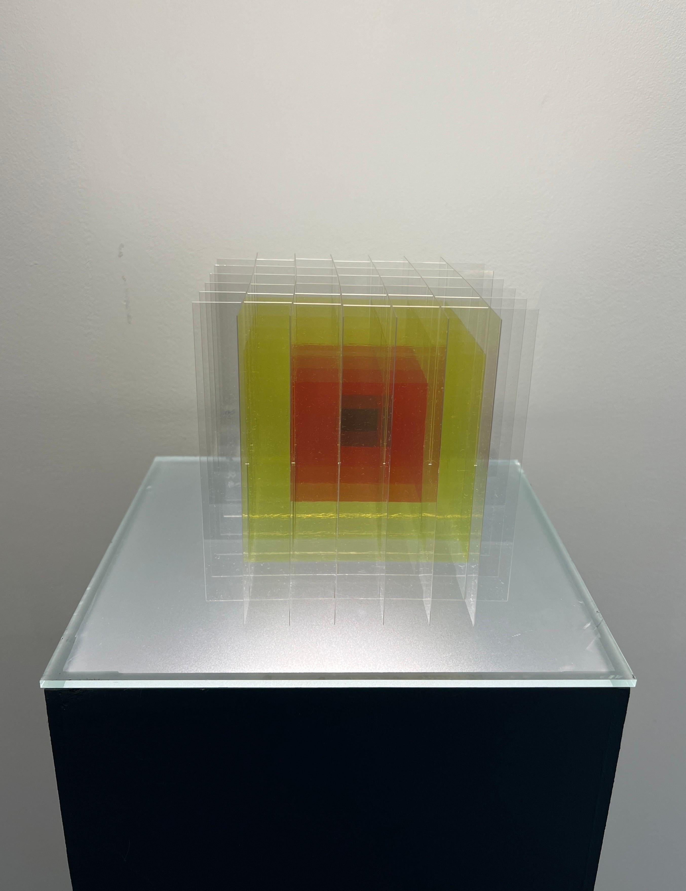 GO SEGAWA Abstract Sculpture - "Cube II", Dessin/volume folding sculpture