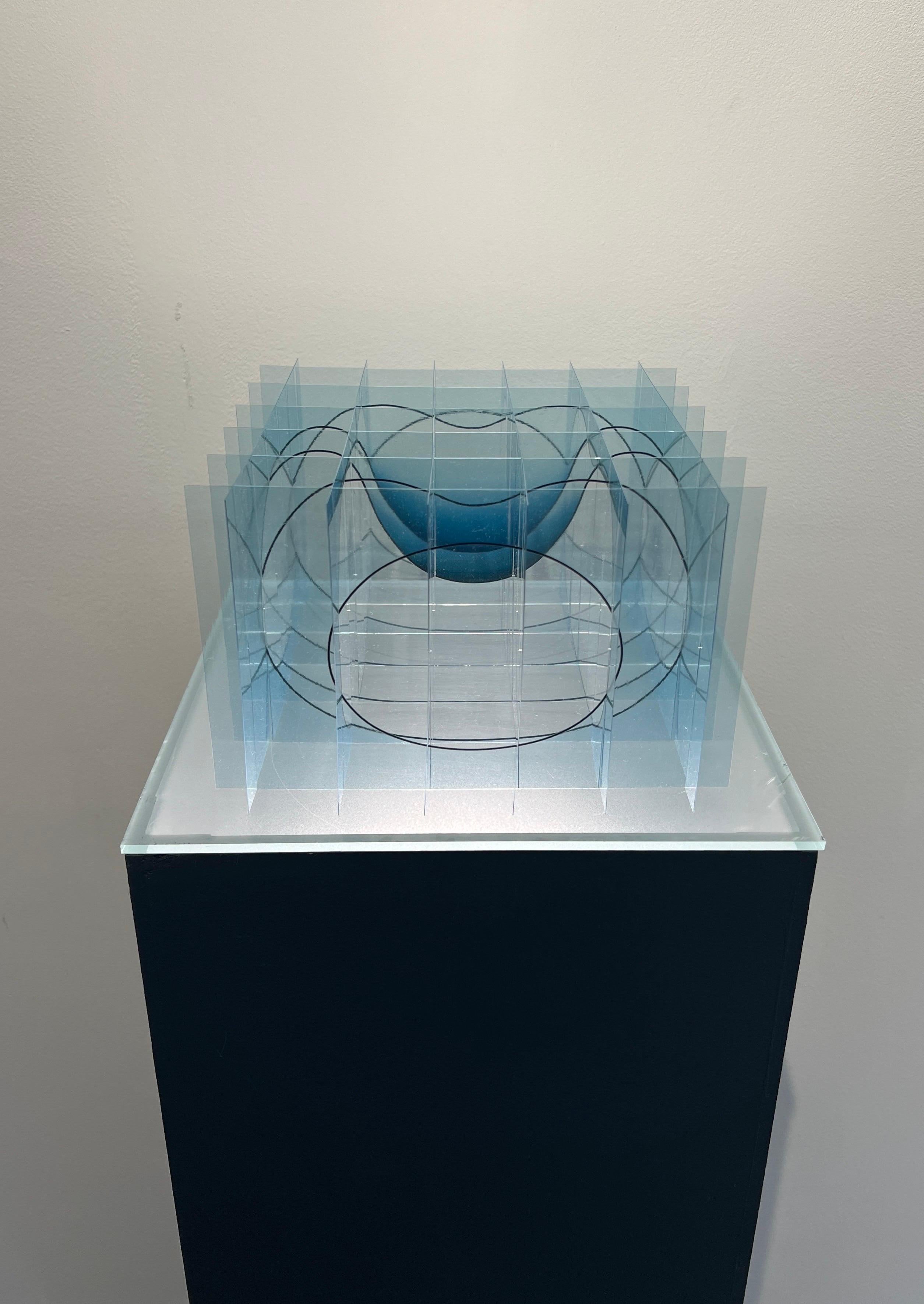 GO SEGAWA Abstract Sculpture - "Les Gouttes" dessin/volume. Origami, optical art sculpture