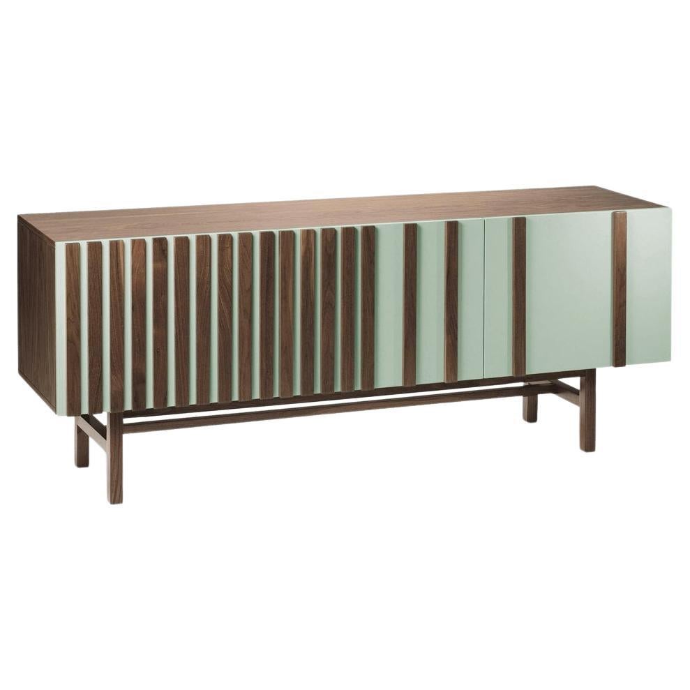 Go Sideboard with Natural Walnut and Jade For Sale