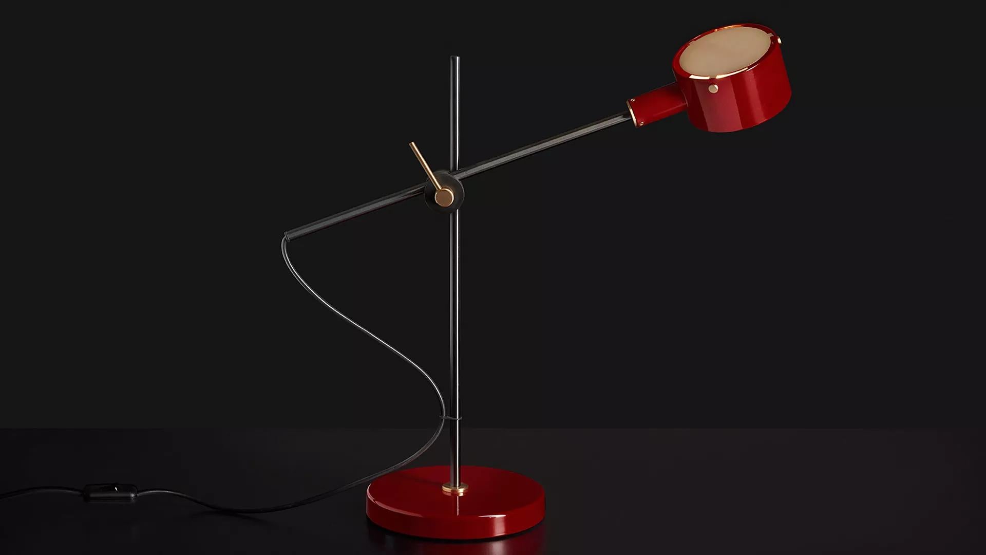 Giuseppe Ostuni Model 252 'G.O.' Table Lamp in Black for Oluce For Sale 1
