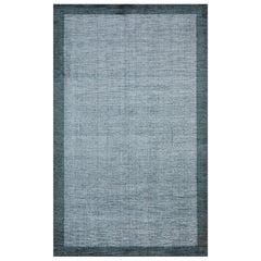 Goa, Contemporary Modern Loom Knotted Area Rug, Light Navy