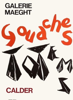 Goaches - Cartel original de Alexander Calder, 1966, de la Galerie Maeght