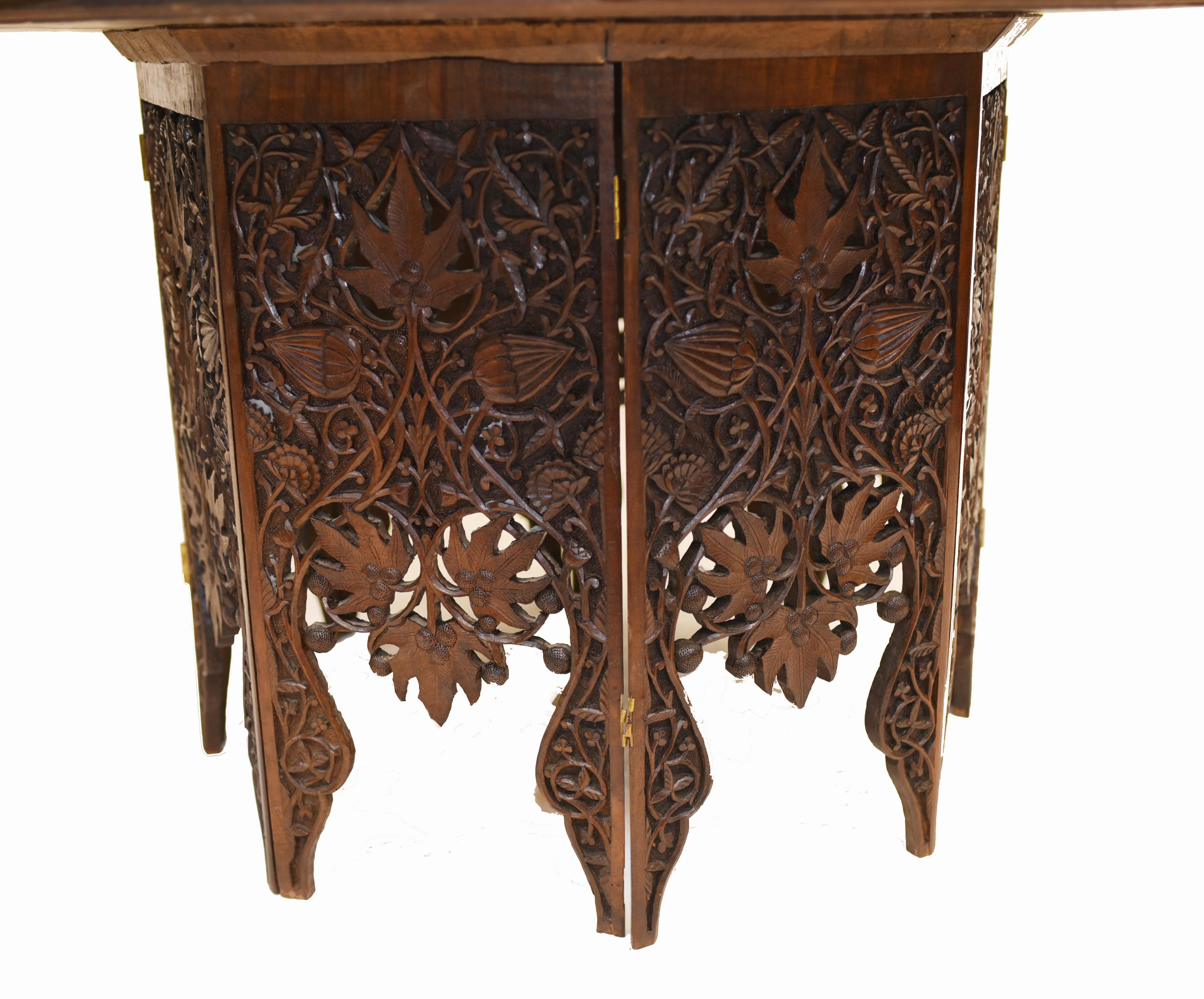 Goanese Side Table, Antique Carved Portugese Goan Furniture 5