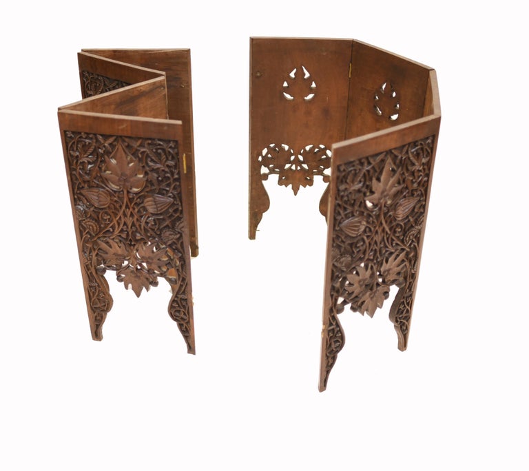 Goanese Side Table, Antique Carved Portugese Goan Furniture For Sale at