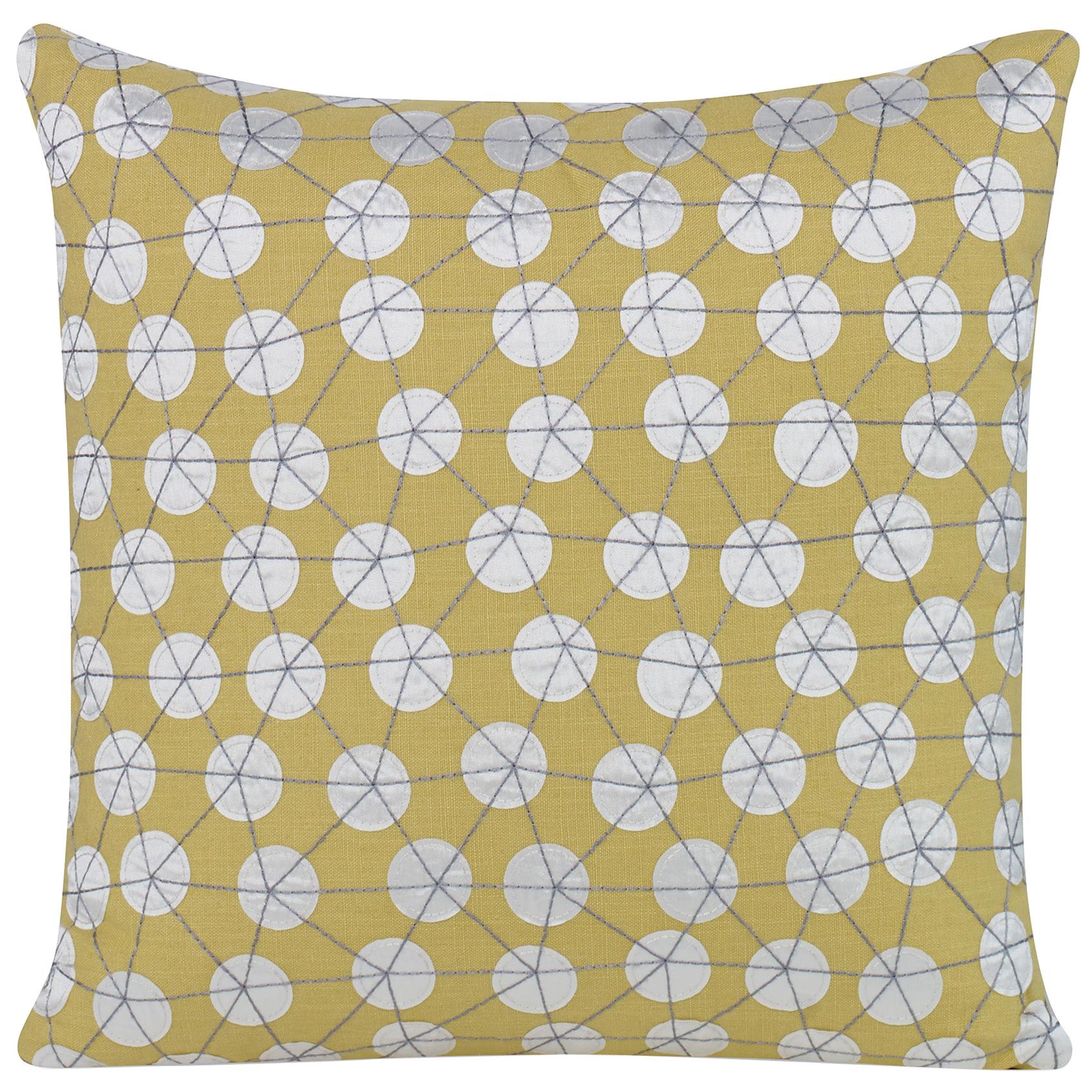 Goaround Pillow in Yellow and White by CuratedKravet
