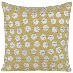 Goaround Pillow in Yellow and White by CuratedKravet