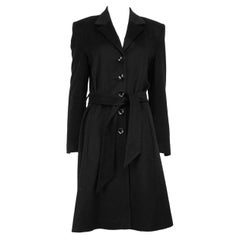 goat Black Cashmere Belted Coat Size XL