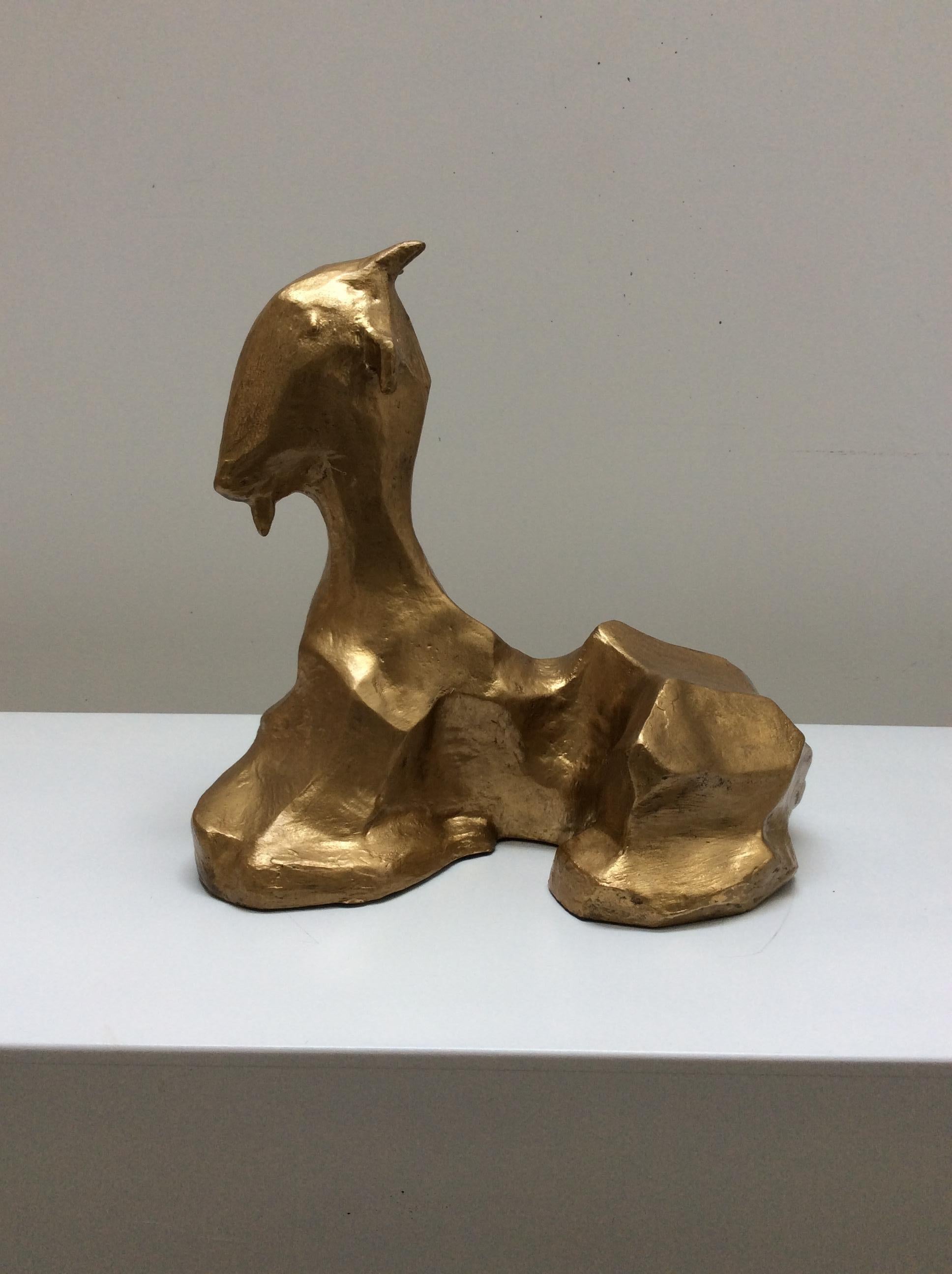 'Goat' bronze sculpture created by Studio Rinat Design, molded and cast in bronze in the lost wax process. The sculpture is available to order in other patinas and in gold finish.
Limited edition
Available now
