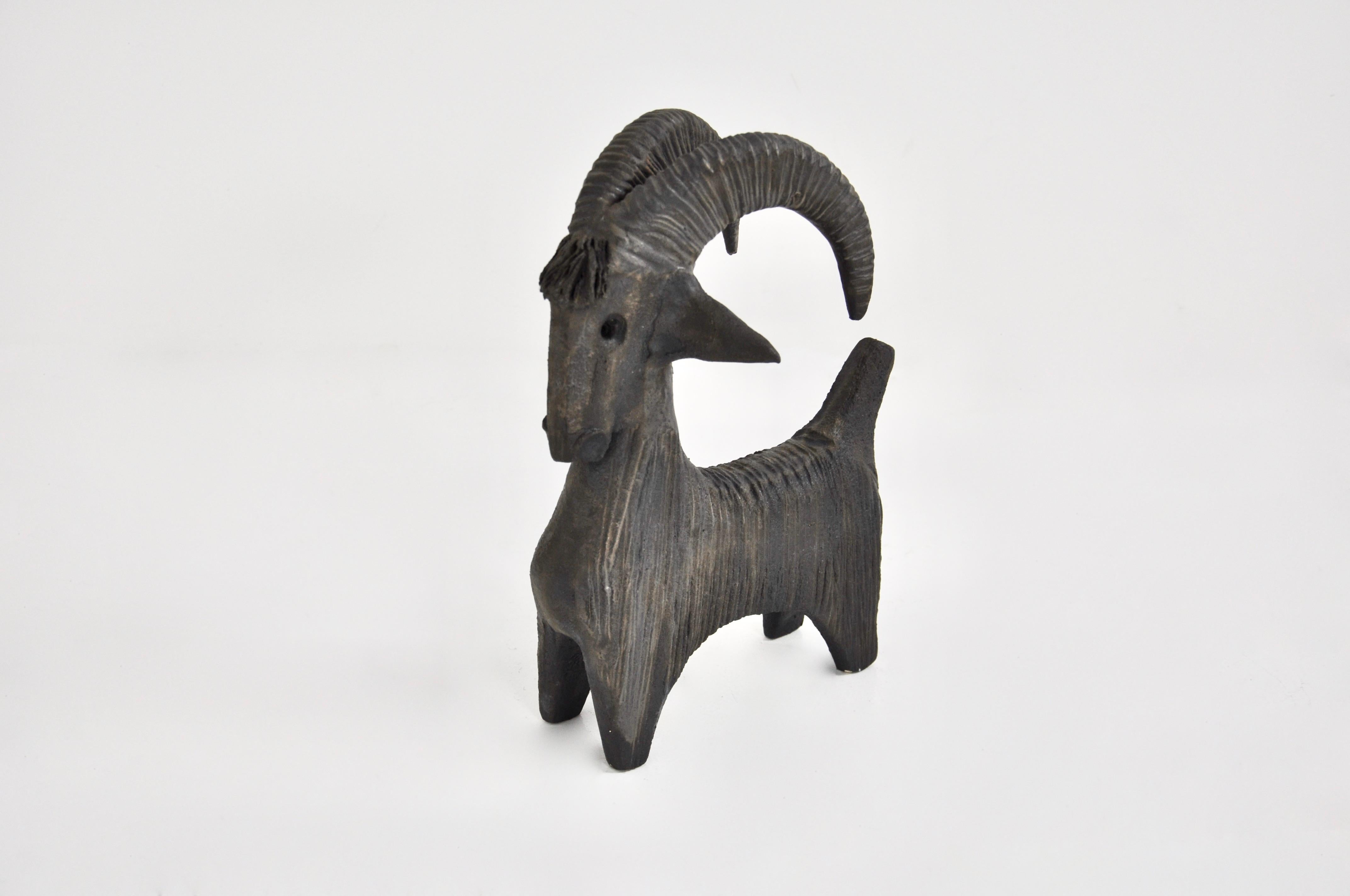  Ceramic in the shape of a goat designed by Dominique Pouchain. Stamped on the underside.
