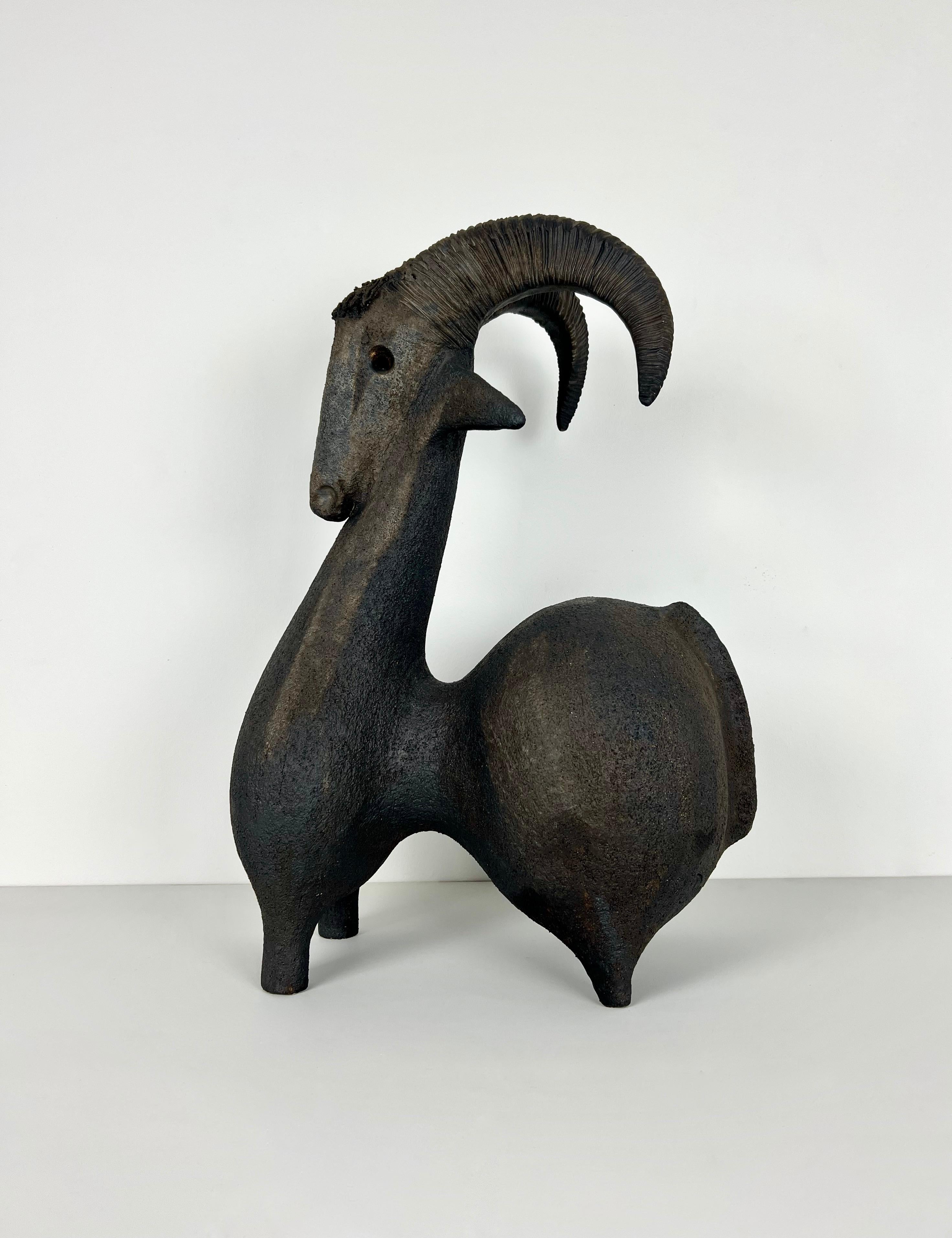 Mid-Century Modern Céramique de chèvre de Dominique Pouchain