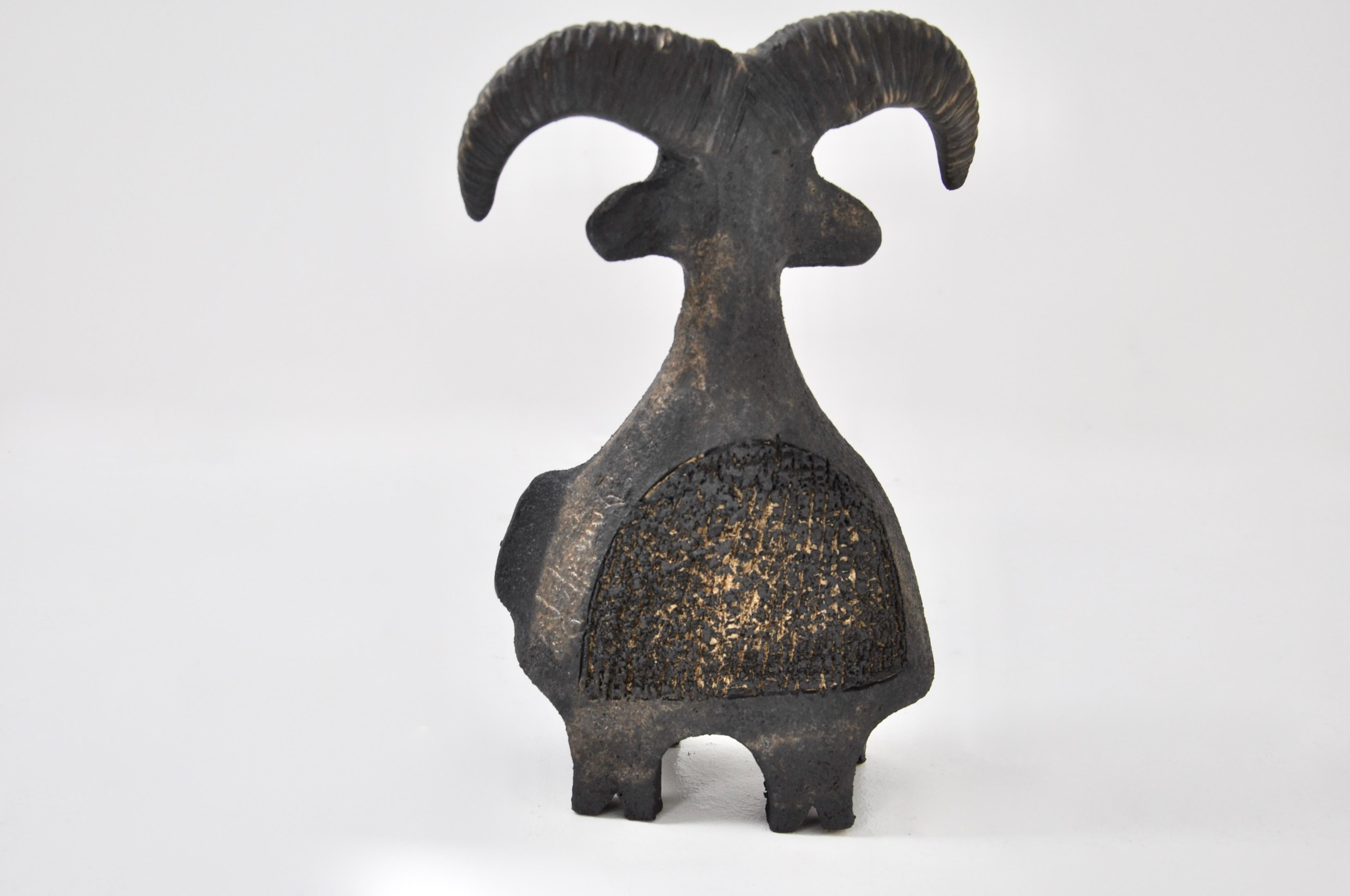 French Goat Ceramic by Dominique Pouchain For Sale