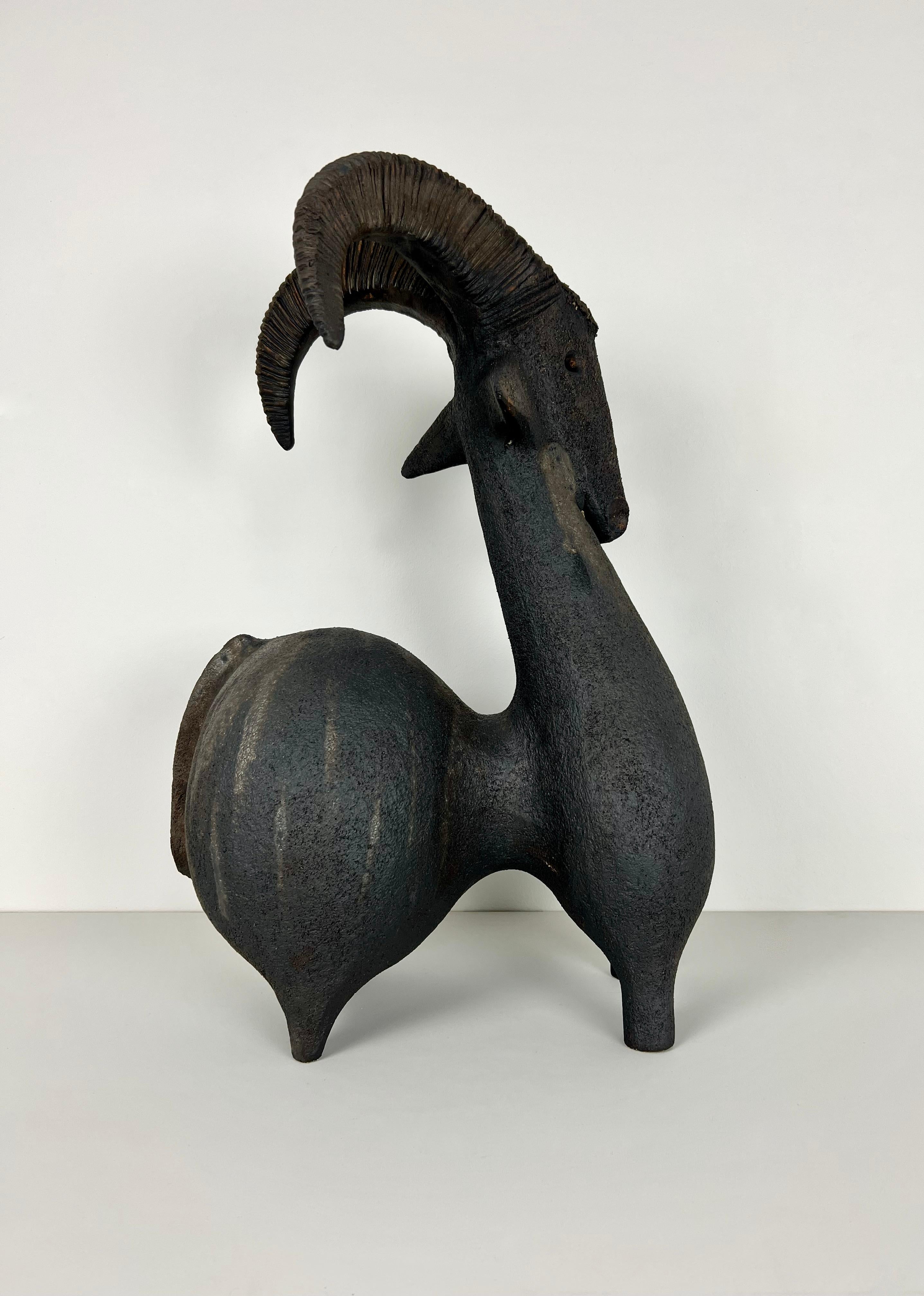 Goat Ceramic by Dominique Pouchain In Good Condition In Lasne, BE