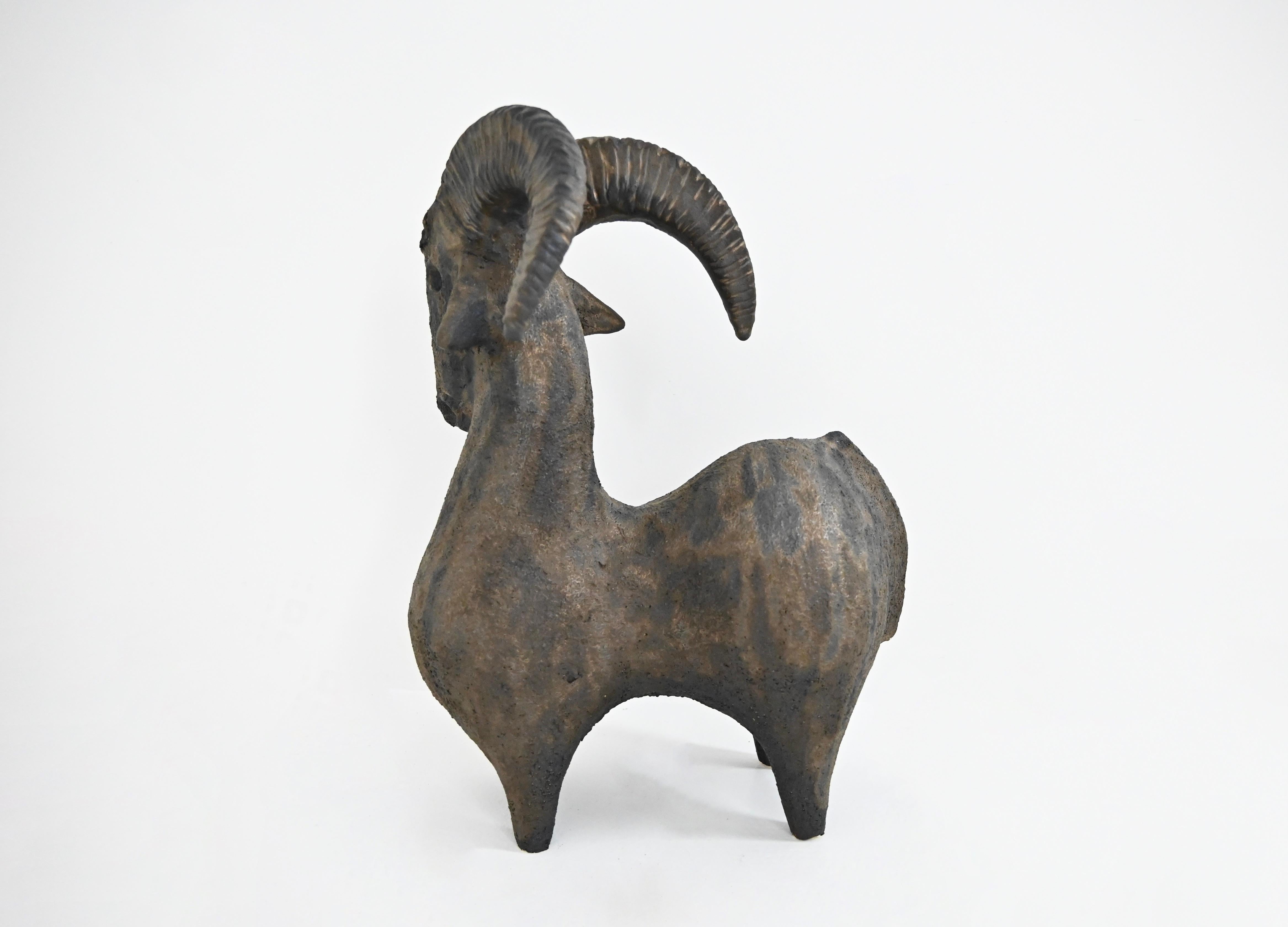 Capra in ceramica di Dominique Pouchain In condizioni buone in vendita a bruxelles, BE