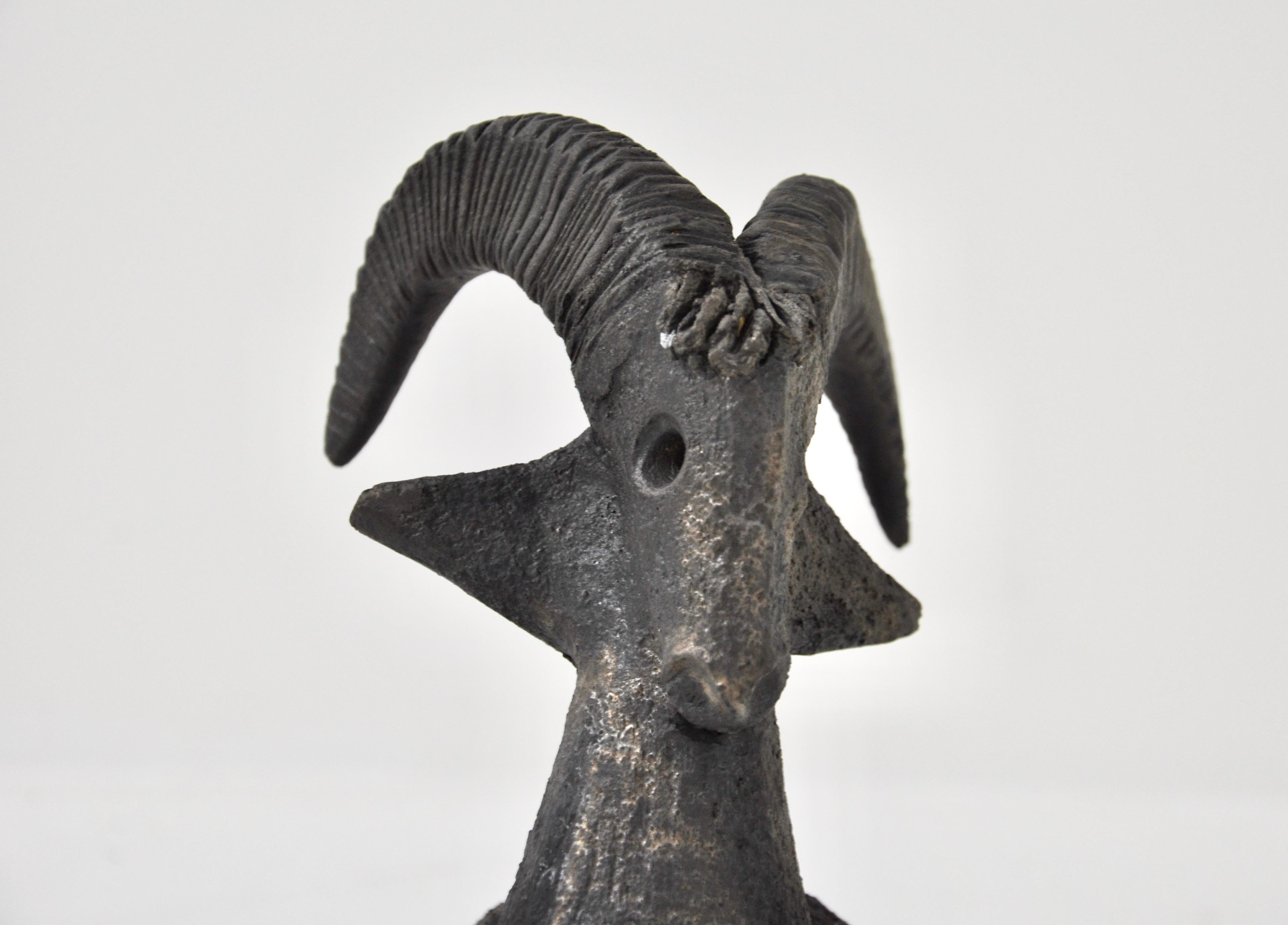 Late 20th Century Goat Ceramic by Dominique Pouchain For Sale