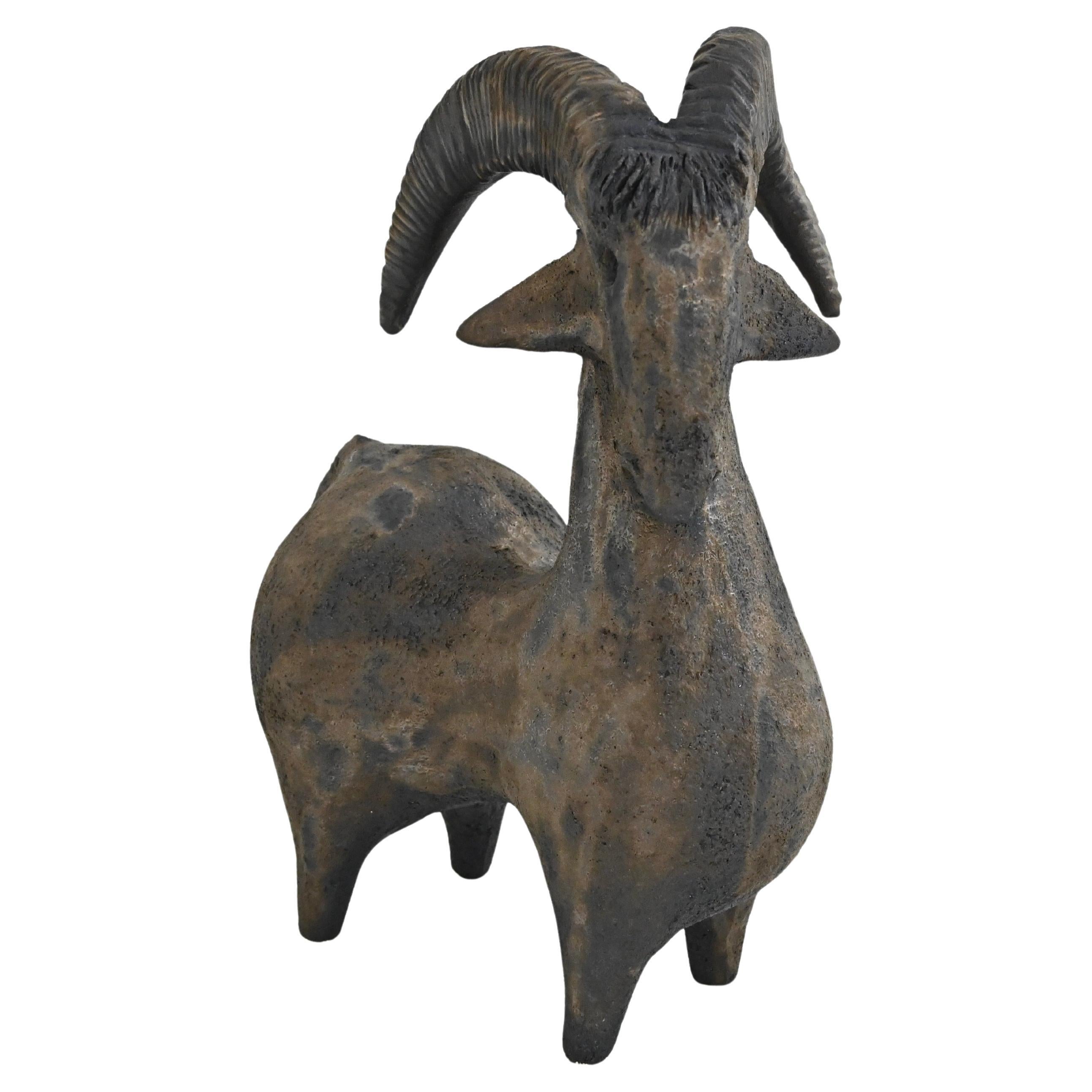 Capra in ceramica di Dominique Pouchain in vendita