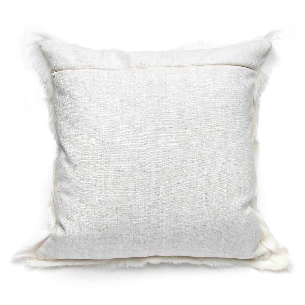 Industrial Goat Hair Pillow Cushion, Natural White Customized For Sale