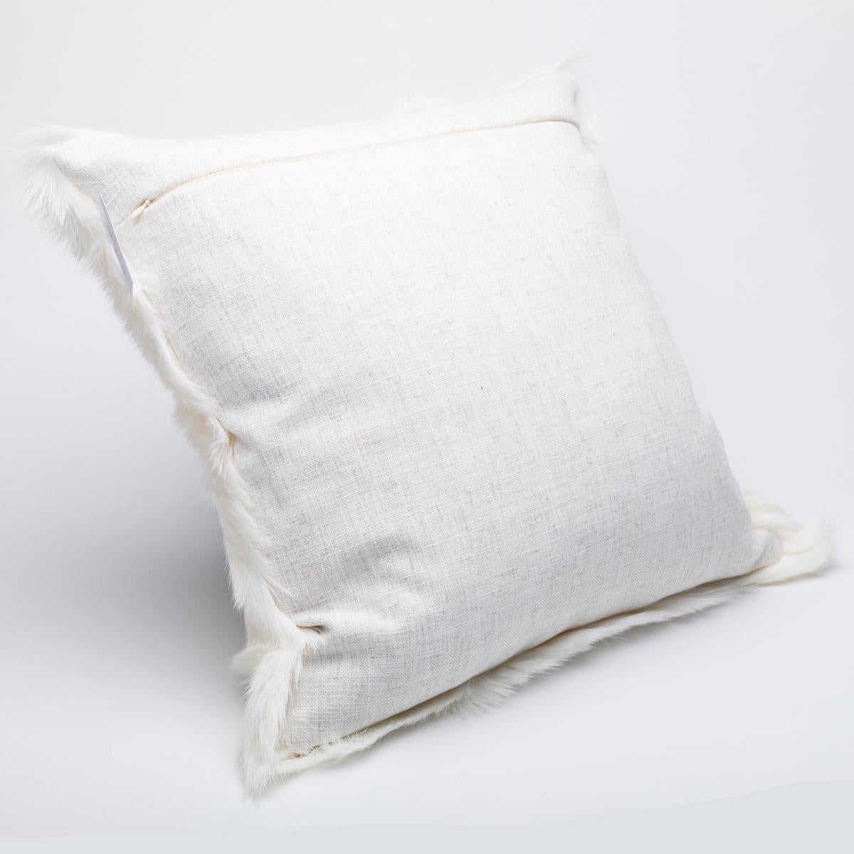 Australian Goat Hair Pillow Cushion, Natural White Customized For Sale