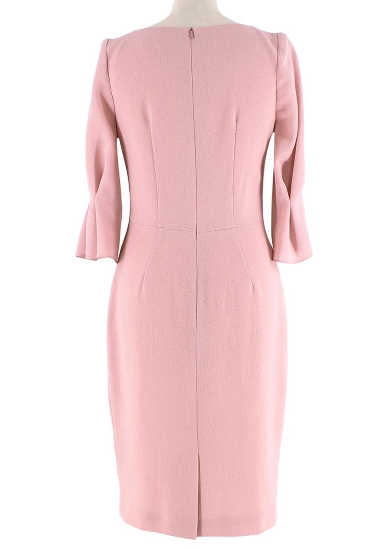 Goat Light Pink Wool Dress In New Condition In London, GB