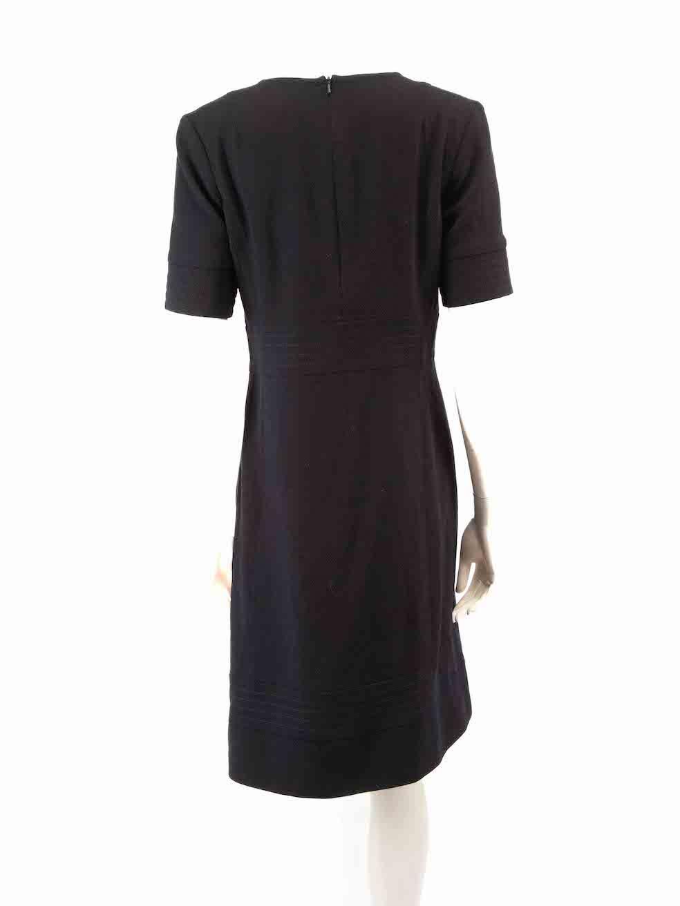 Nero capra Abito in lana navy con scollo rotondo taglia L. in vendita