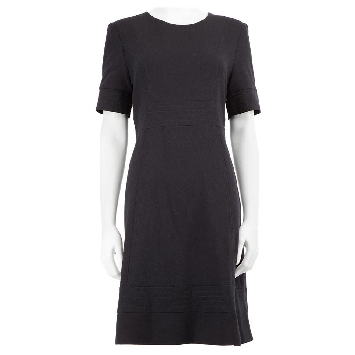 capra Abito in lana navy con scollo rotondo taglia L.