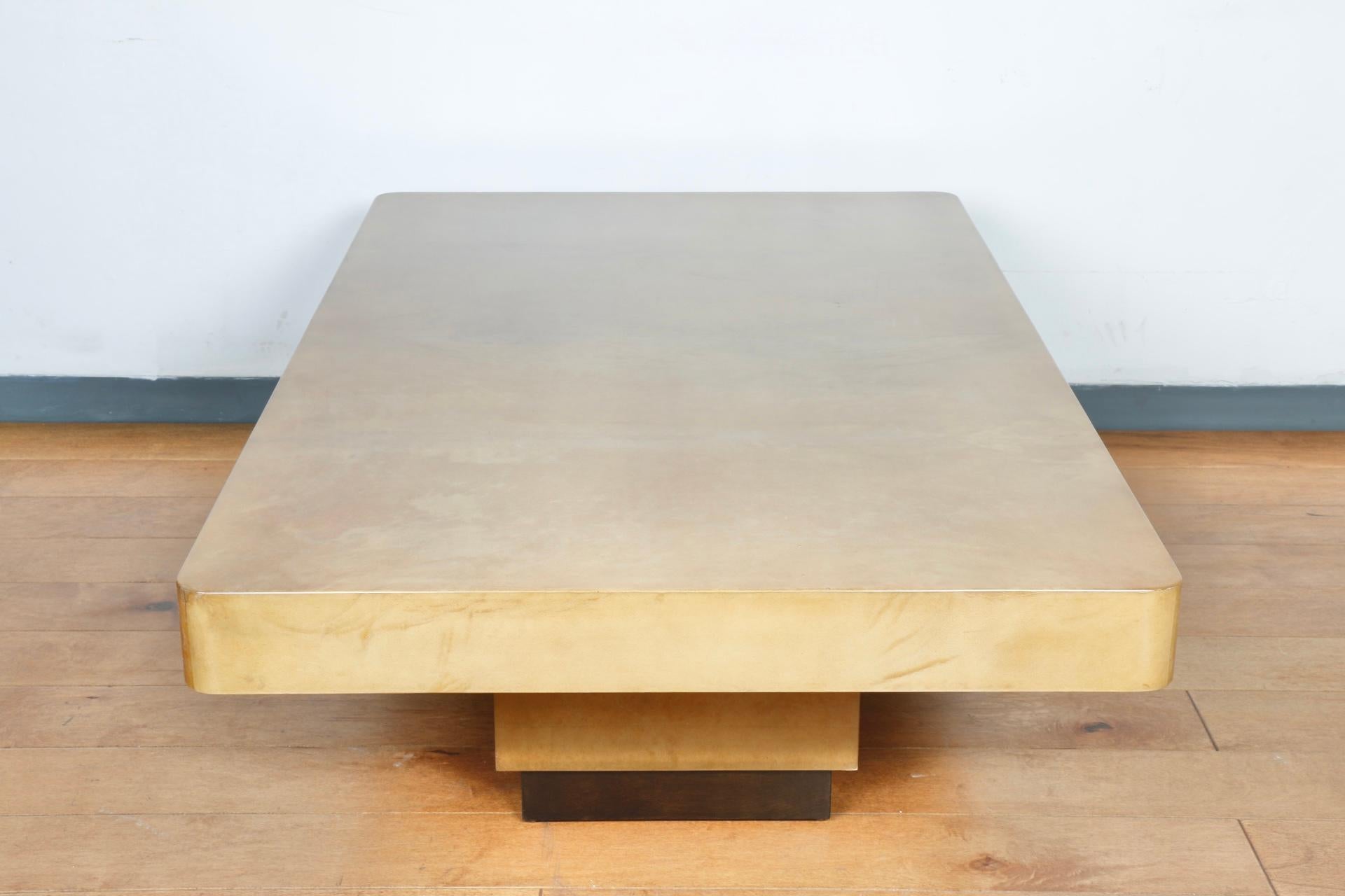 Goat Skin Coffee Table Attributed to Karl Springer 3