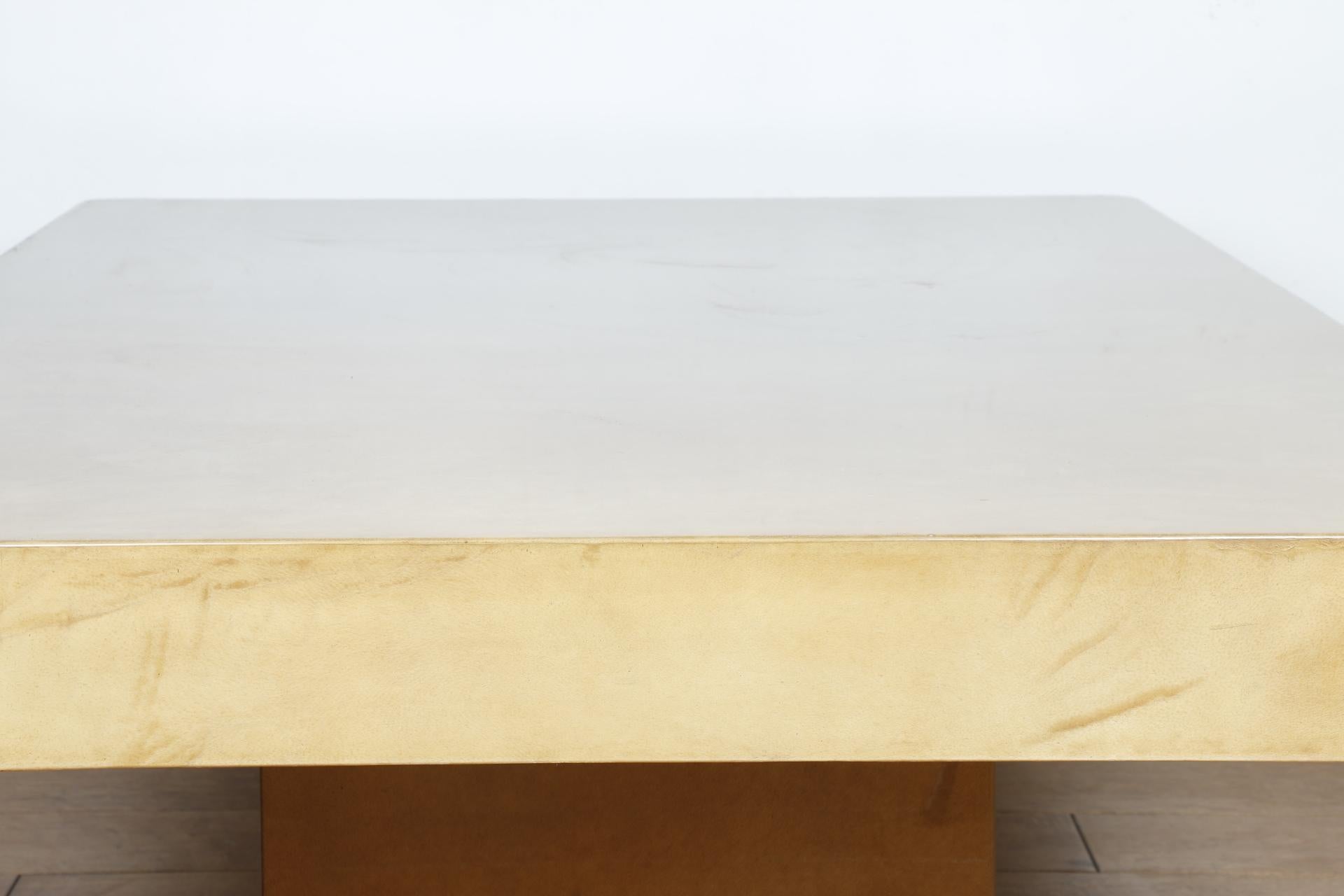Mid-Century Modern Goat Skin Coffee Table Attributed to Karl Springer