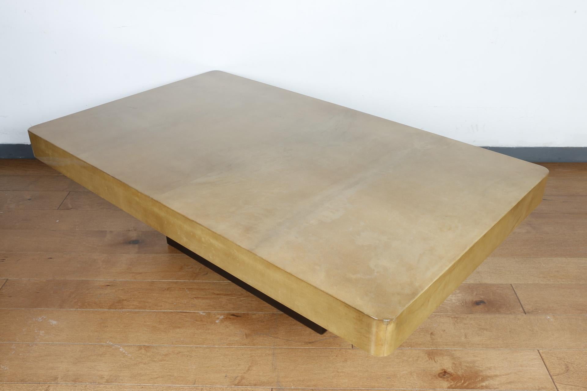 American Goat Skin Coffee Table Attributed to Karl Springer