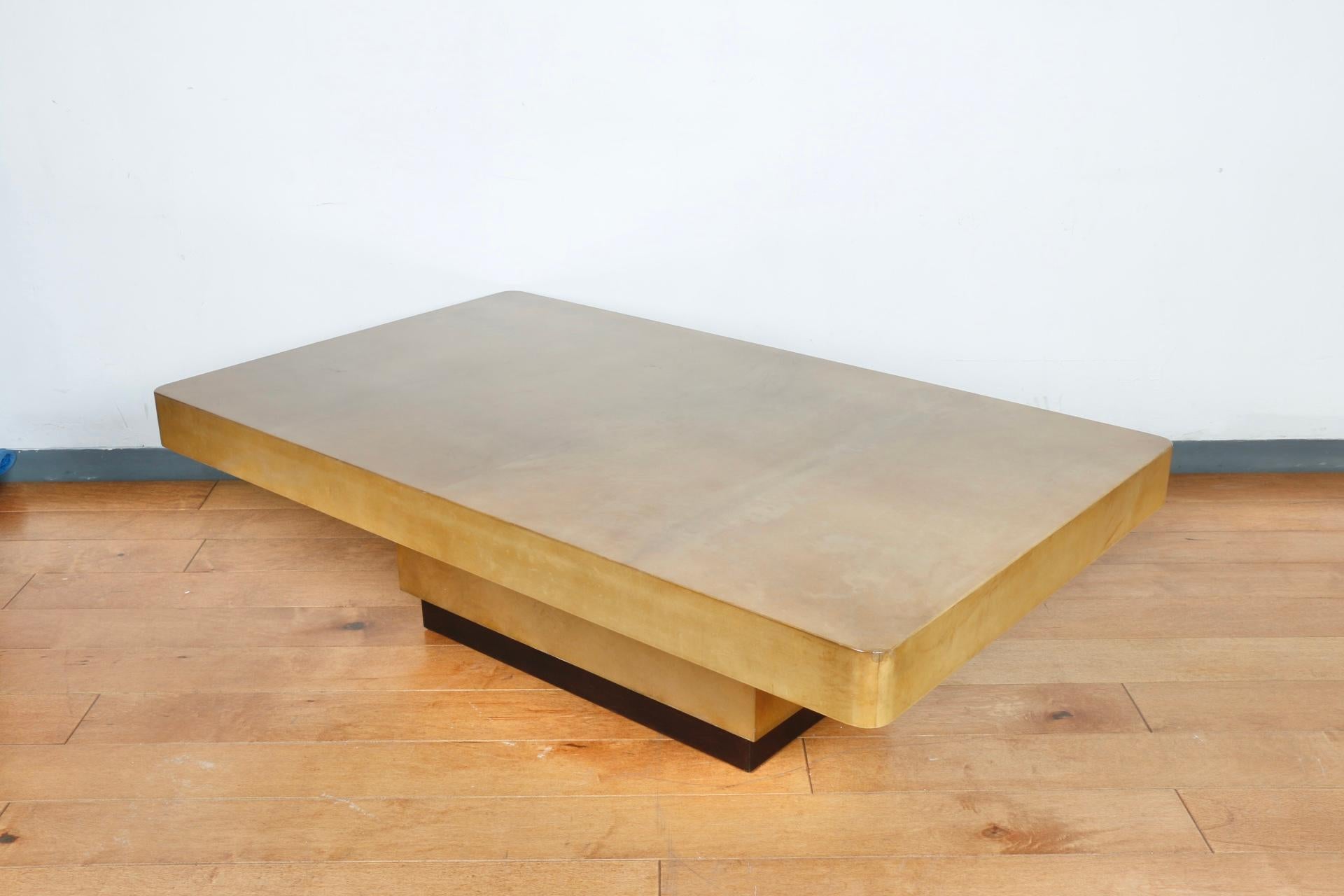 Goat Skin Coffee Table Attributed to Karl Springer 2