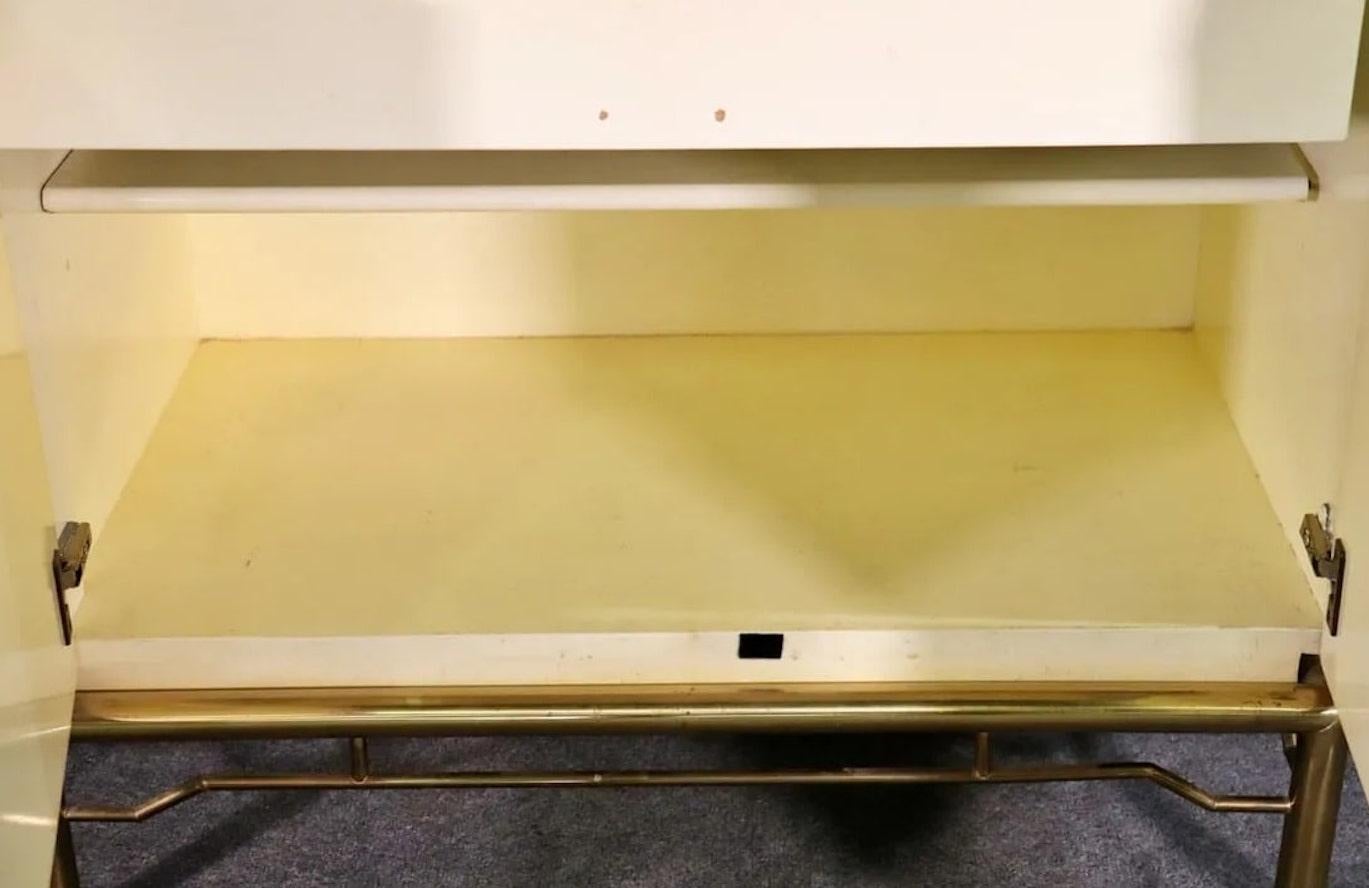 Mid-Century Modern Goat Skin Lacquered Credenza For Sale