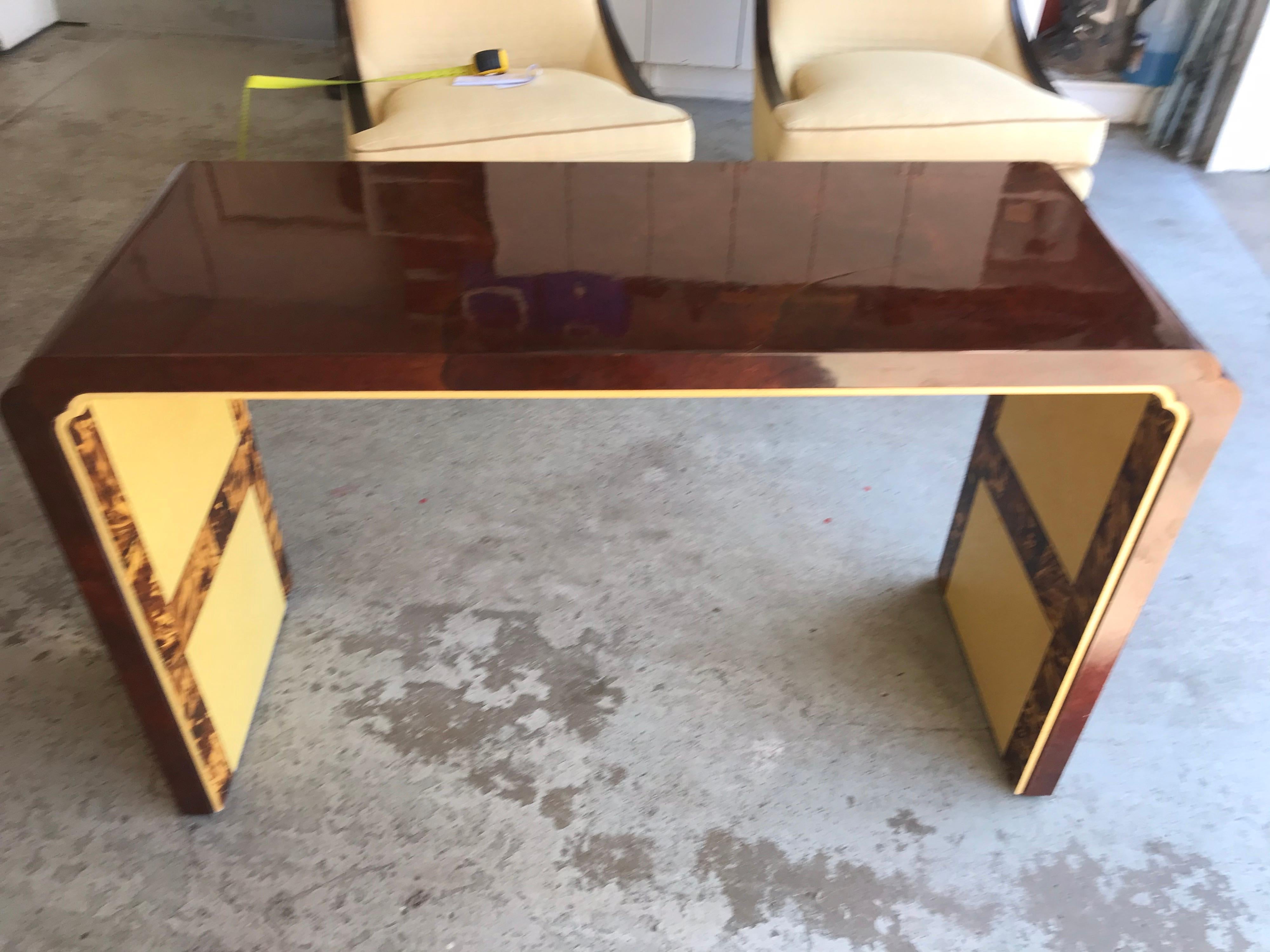 XIXe siècle Console en peau de chèvre et fausse écaille en vente