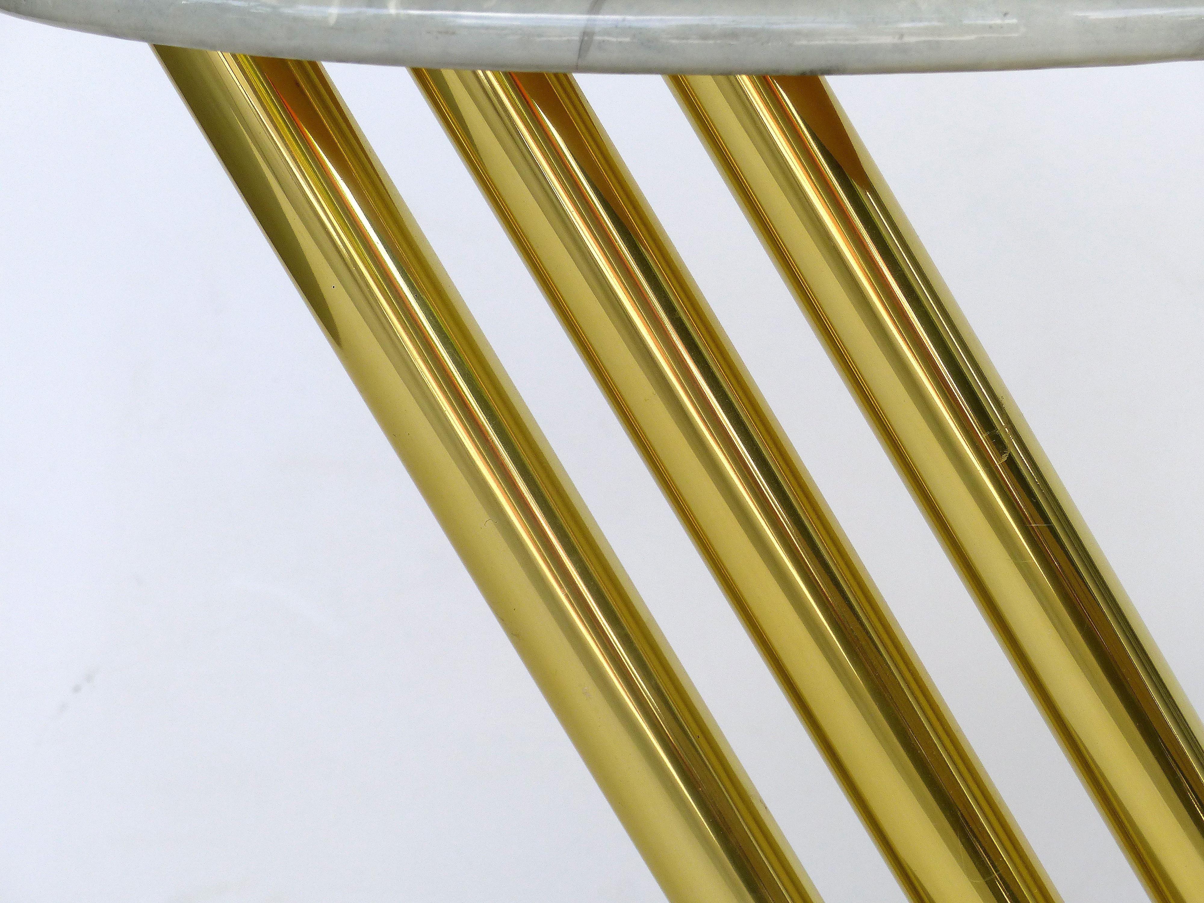 Goatskin & Brass Asymmetrical Side Table 3