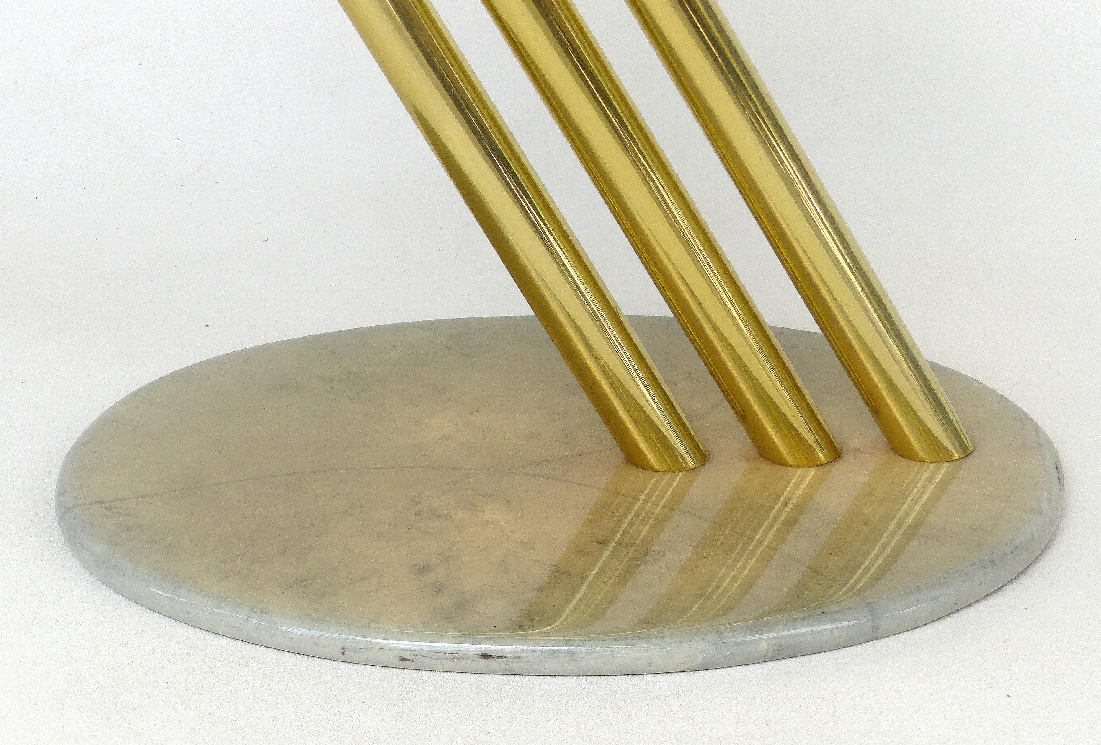 Goatskin & Brass Asymmetrical Side Table 5